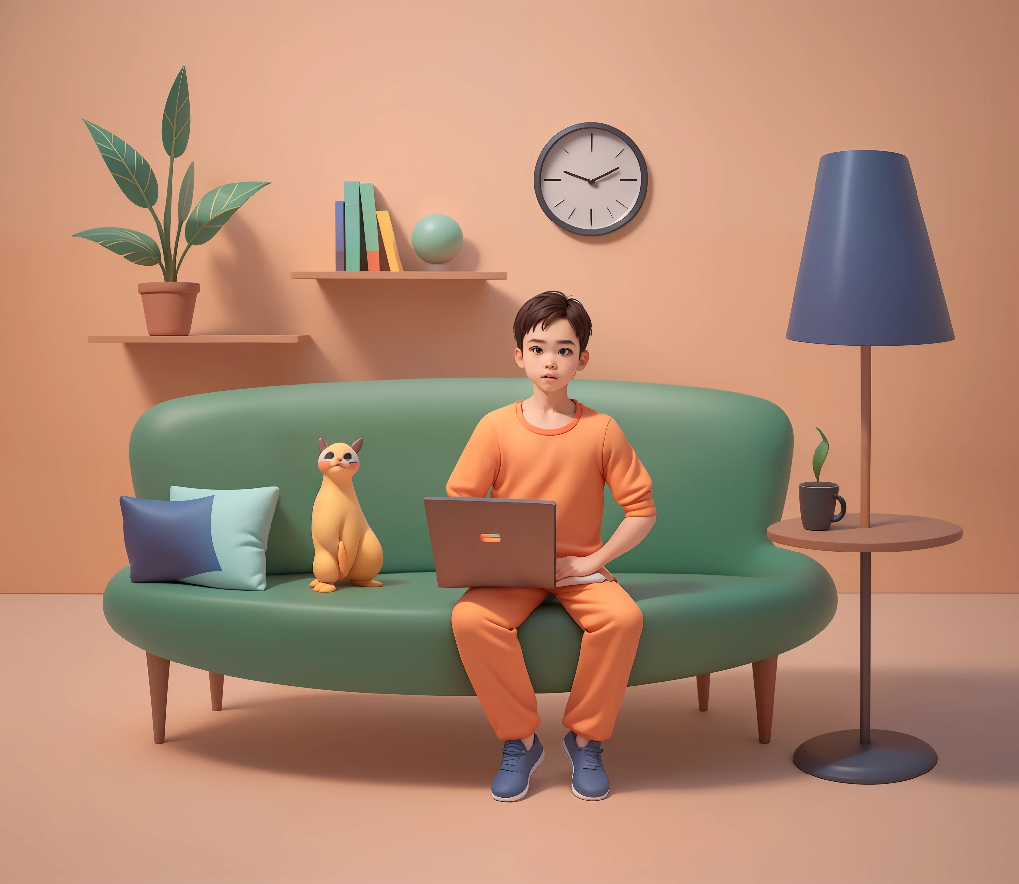 (Pixar 1.23 style) 1 boy ((upper body front, bust shot)), solo, cute kid, brunette, pretty tracksuit, boy, korean child, playground, ((masterpiece, highest quality)), (composite lighting)