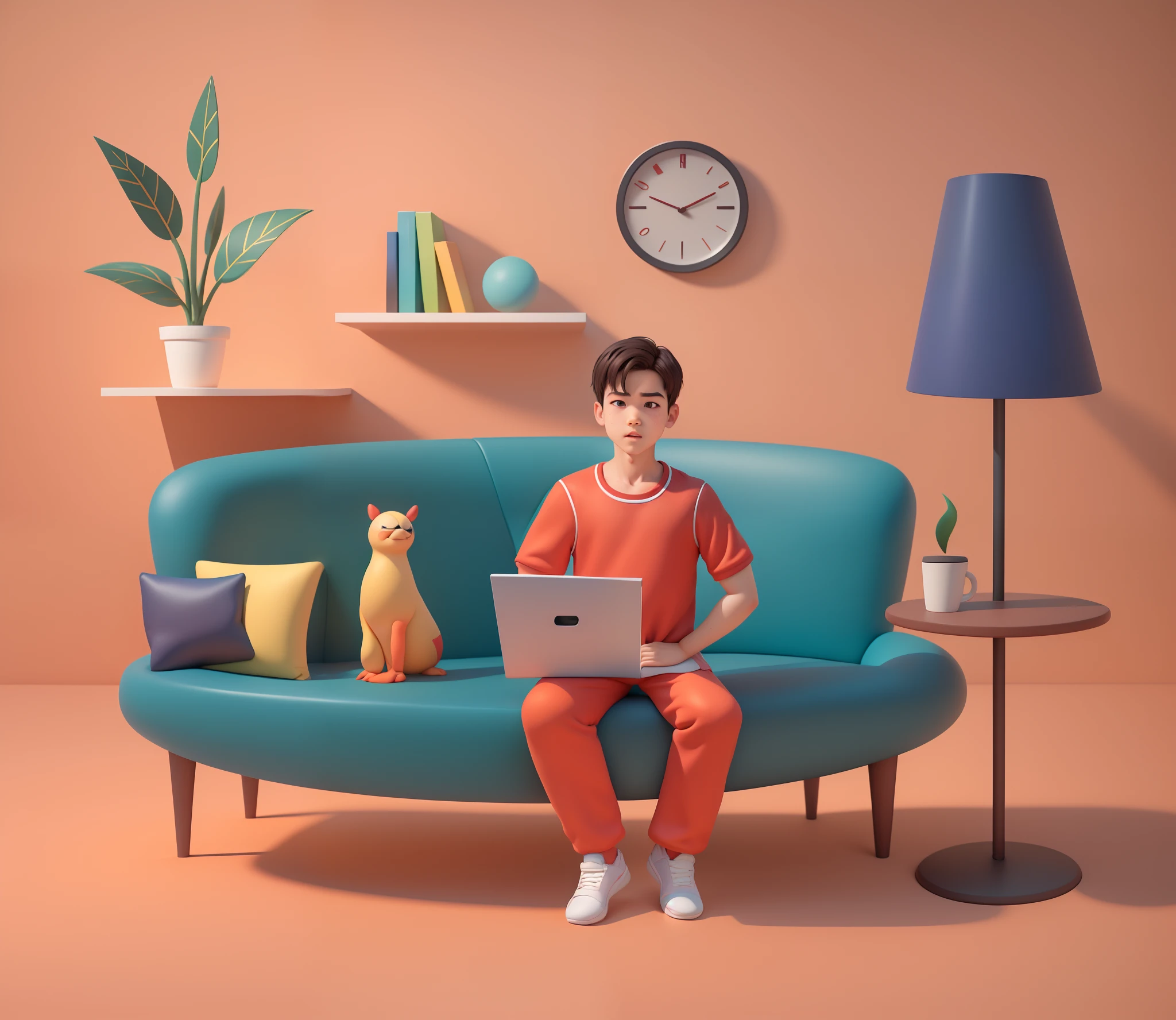 (Pixar 1.23 style) 1 boy ((upper body front, bust shot)), solo, cute kid, brunette, pretty tracksuit, boy, korean child, playground, ((masterpiece, highest quality)), (composite lighting)