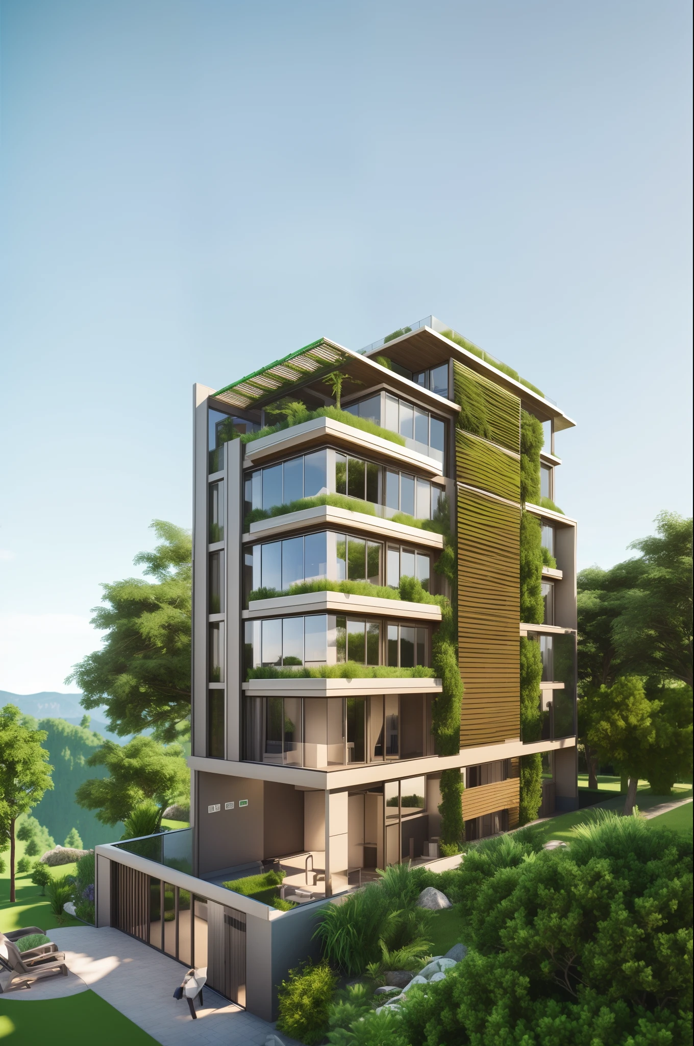 (masterpiece),(high quality), best quality, real,(realistic), super detailed, (full detail),(4k),8k, outdoors, tree, scenery, grass, sky, day, building,window
