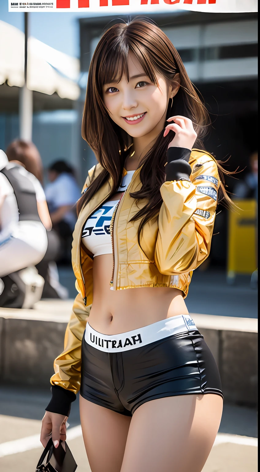 Highly detailed CG Unity 8K wallpapers, Highest quality, Very detailed, masterpiece, Realistic, photo Realistic, Very detailedかわいい, 20-year-old, Anatomically correct fingers、Perfect Fingers、(((Do-it-yourself skirt lift:1.2))), (Lift it yourself),  (((Not wearing panties))、((blush)), ((Gaze Here))、(((Confused expression:1.4)))、((Shiny blue enamel racing girl costume:1.2))、Pleated mini skirt、Japan、motor Show、Convention Hall、Beautiful lighting、Jet Black Hair、Long Hair、(showing vagina yourself)、((Enamel costume))、((Shiny Costume))、barefoot、Plump thighs、(((pubic hair:1.3)))、Headband、Spread your legs、