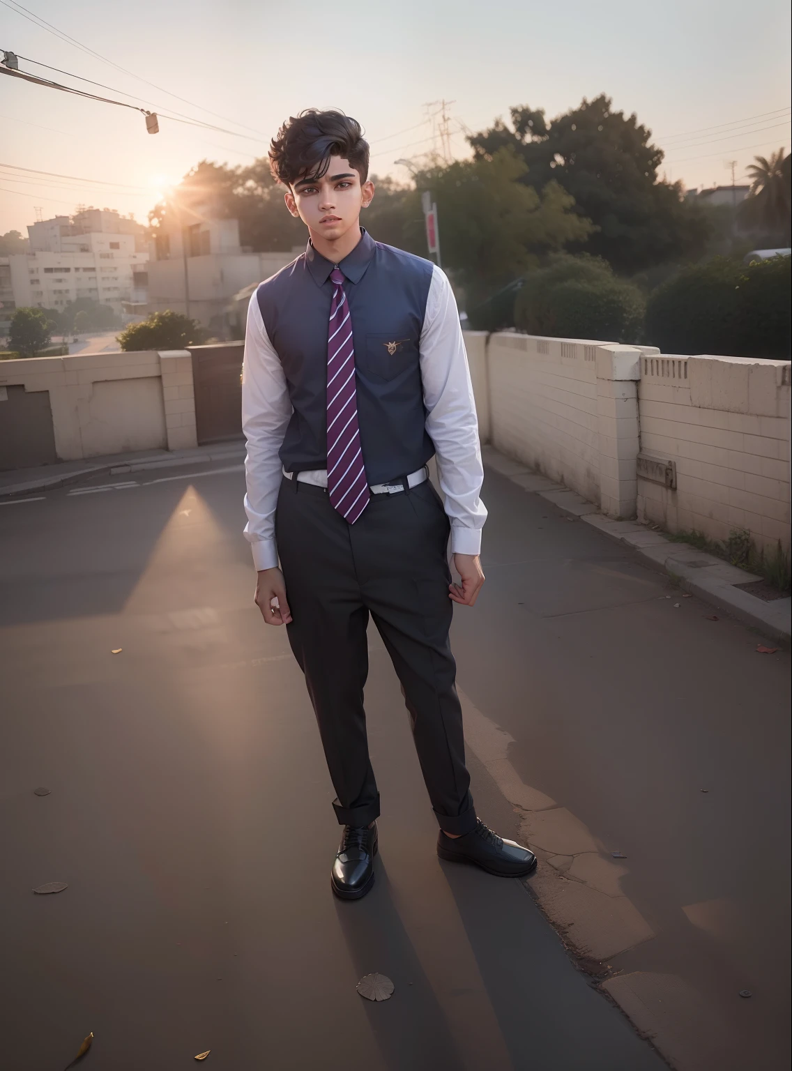 Is boy ka dress best school dress ban jaye. Aur independence day se related batch uske school shirt me laga ho. Aur background best aaye boy stylish school student lage
