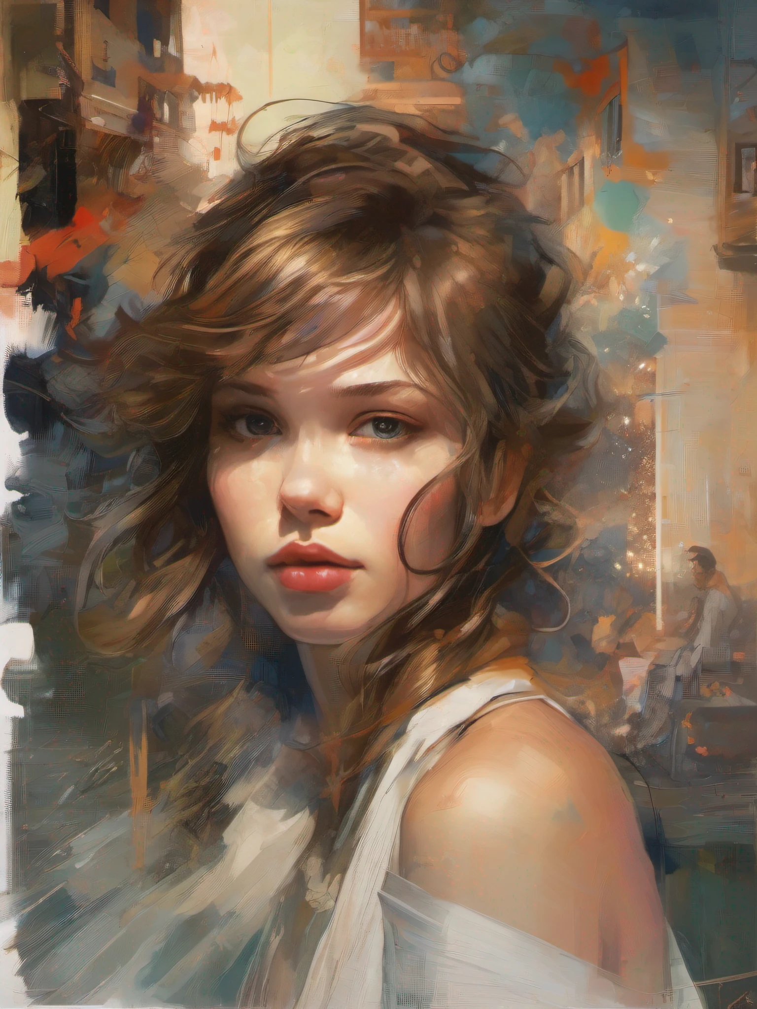 (Best Quality, tmasterpiece: 1.1), illustartion, improvisation, Complicated details, chilling, excitement, Hyper-realistic, insanely detailed, ((Стиль Jon Foster)), --AR 3:4 --s 750