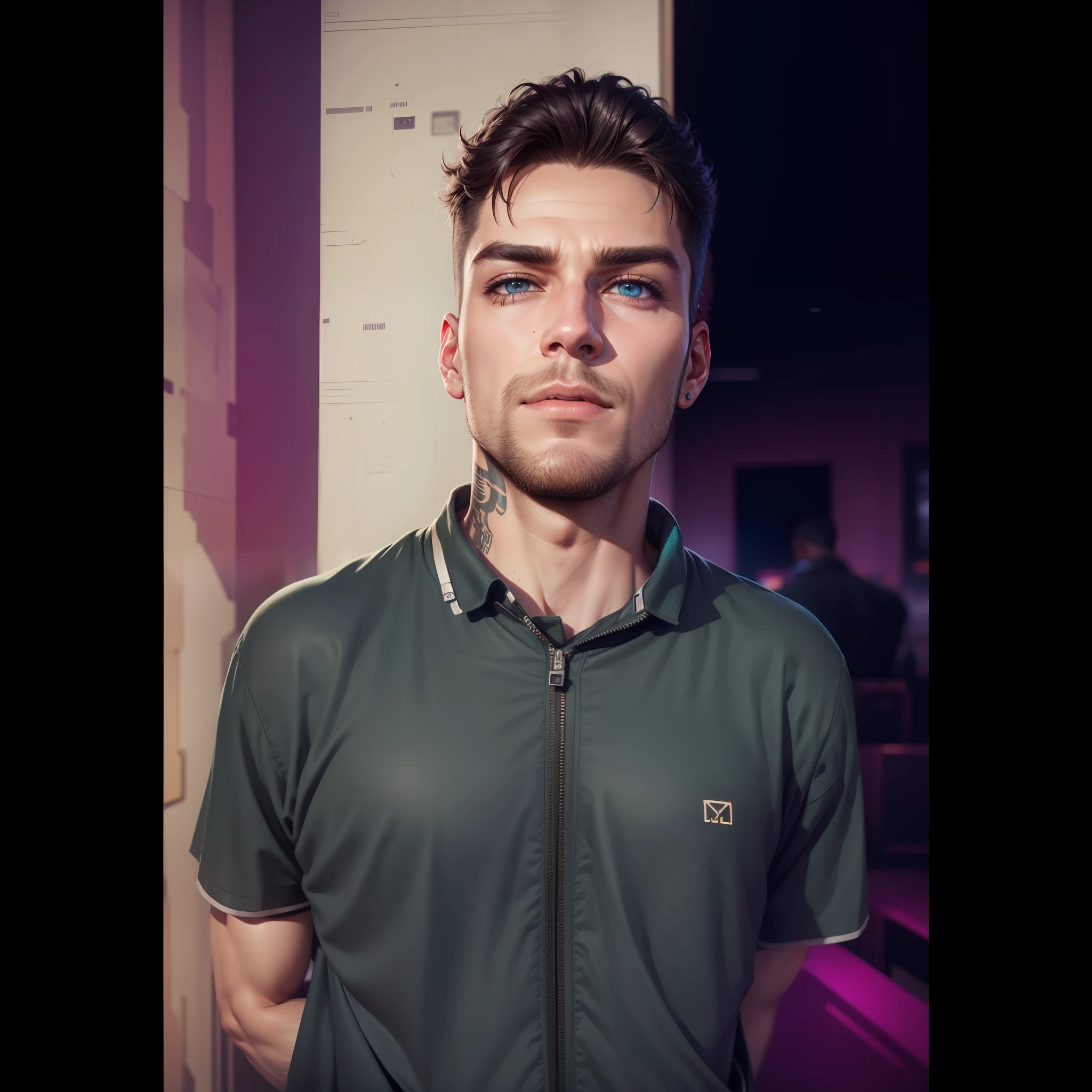 Change background cyberpunk handsome boy, realistic face, 8k, ultra realistic