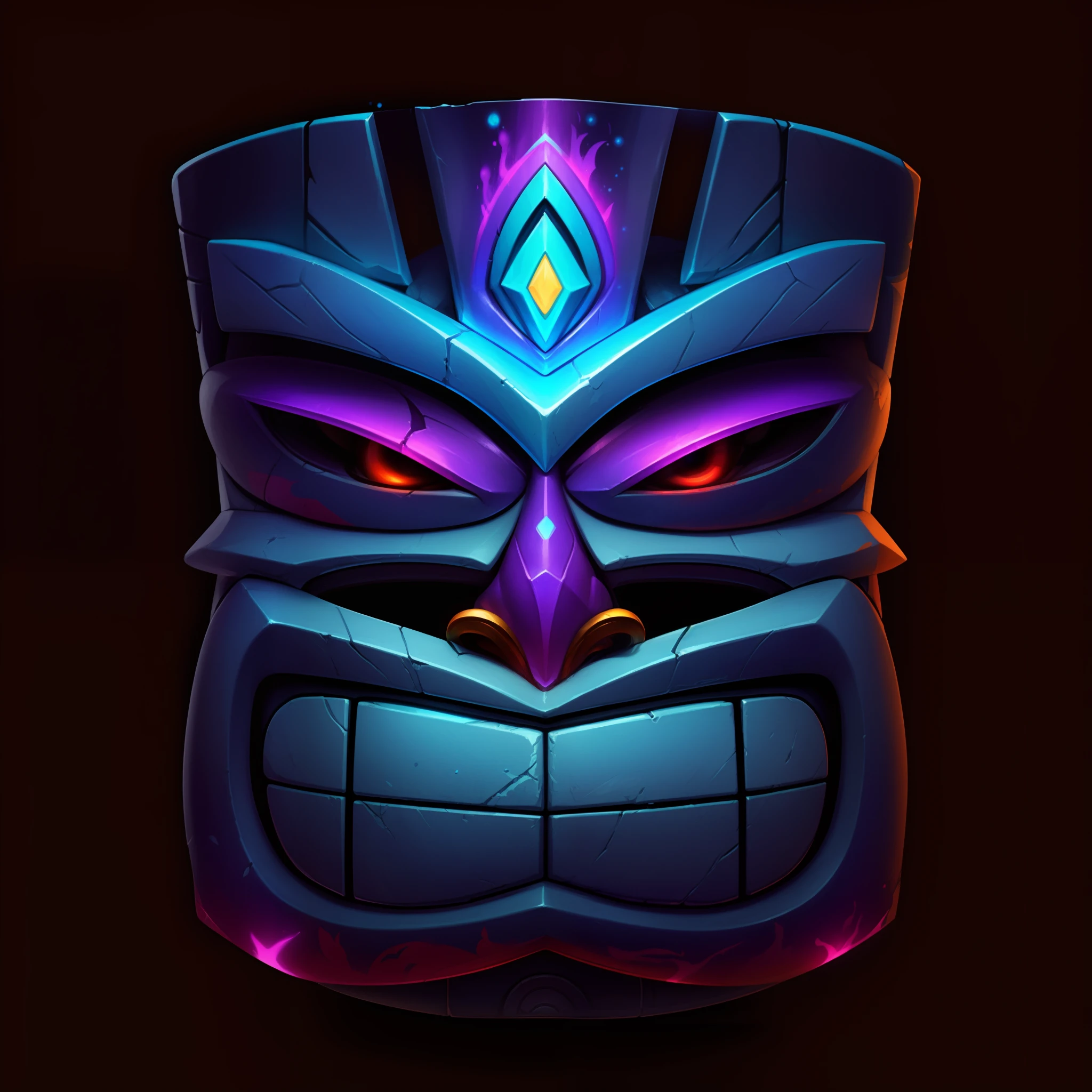 Maya Totem, Colorful, League of Legends Splash Art, Game Icon, Masterpiece, Highest Quality