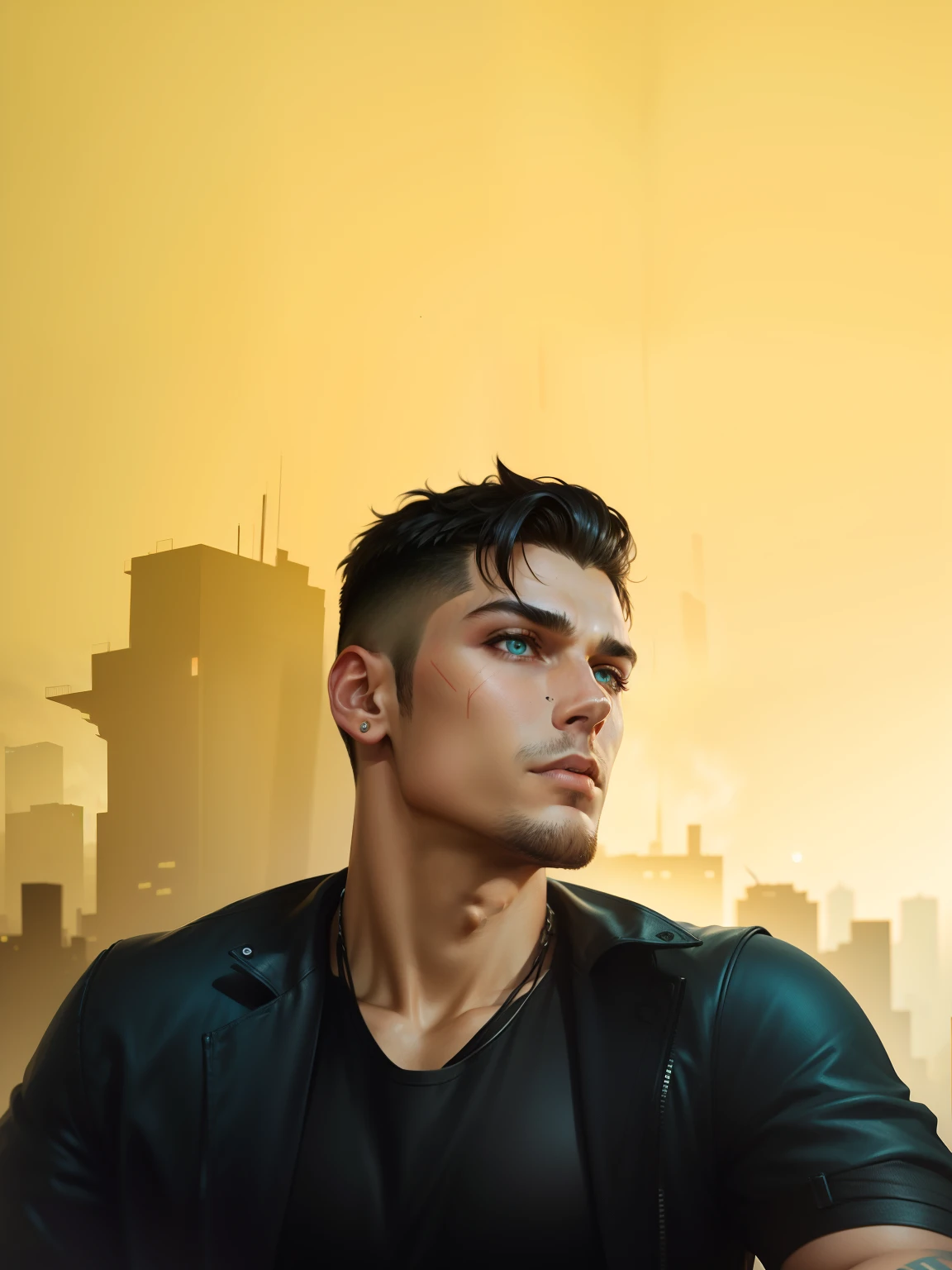 Remove background cyberpunk handsome boy