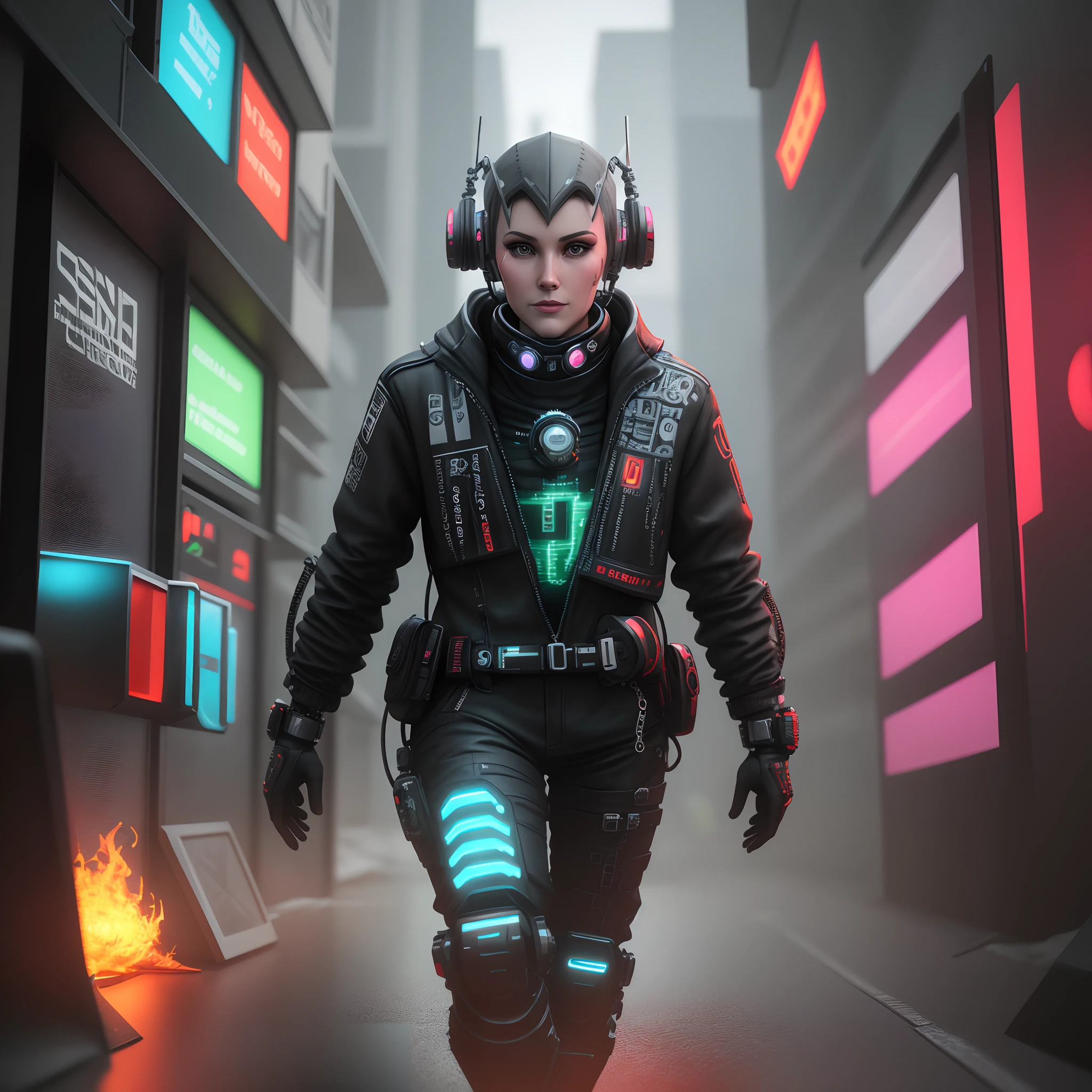 cyber punk perssonage,3D
