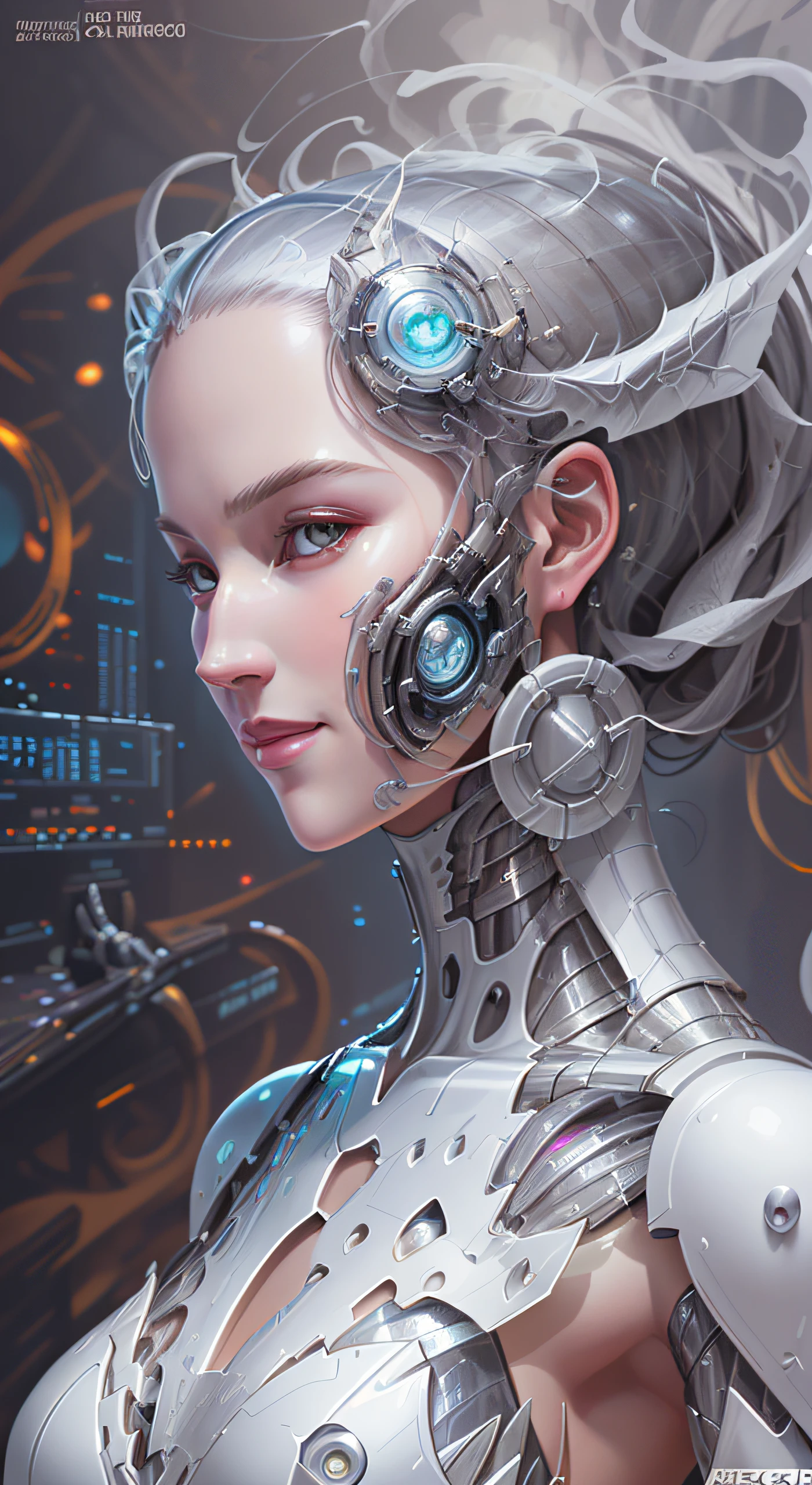 (original),(very detailed wallpaper),very detailed illustrations,(1 Girl),beautiful eyes,(delicate face),perfect detail,large breasts,((mechanical parts)),mechanical spine,mechanization,future,wide hips,laboratory,((mecha)),stylish energy \(module\),repairing,(best lighting),(super complex detail),4K Unity,(super detailed CG:1.2),(8K:1.2),lifelike,