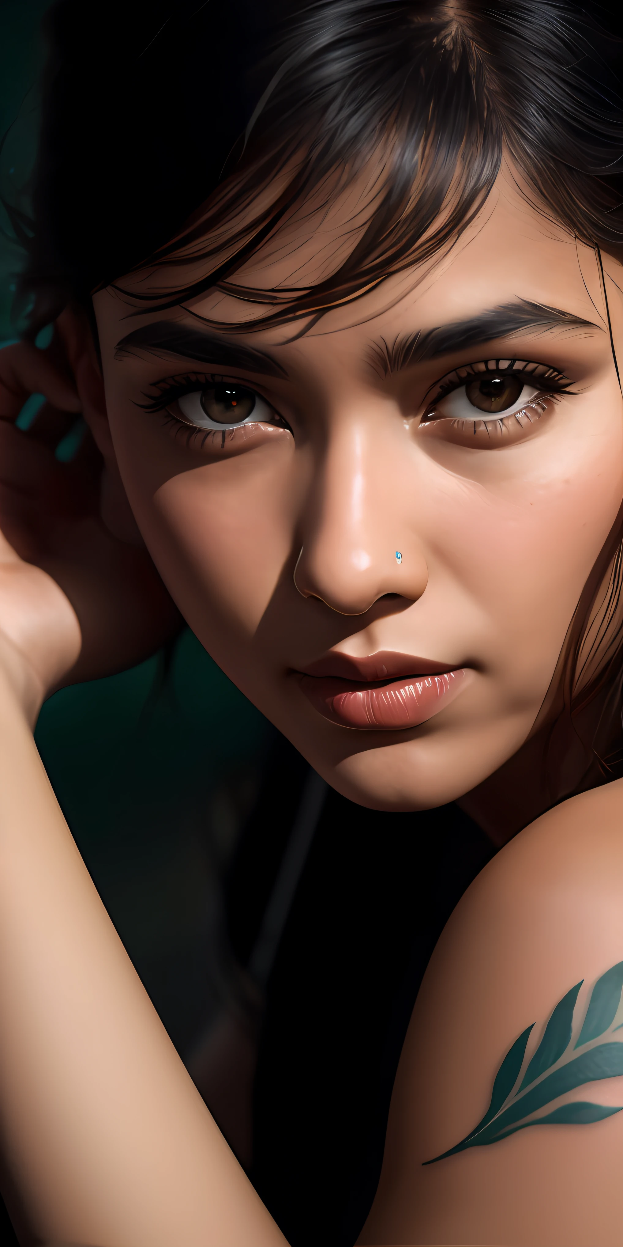 beautiful mature Indian college girl, snake tatoo on neck, outside in school, ((slim, petite)), photoshoot, photorealistic, photo, masterpiece, realistic, realism, photorealism, high contrast, photorealistic digital art trending on Artstation 8k HD high definition detailed realistic, detailed, skin texture, hyper detailed, realistic skin texture, armature, best quality, ultra high res, (photorealistic:1.4),, high resolution, detailed, raw photo, sharp re, by lee jeffries nikon d850 film stock photograph 4 kodak portra 400 camera f1.6 lens rich colors hyper realistic lifelike texture dramatic lighting unrealengine trending on artstation cinestill 800,