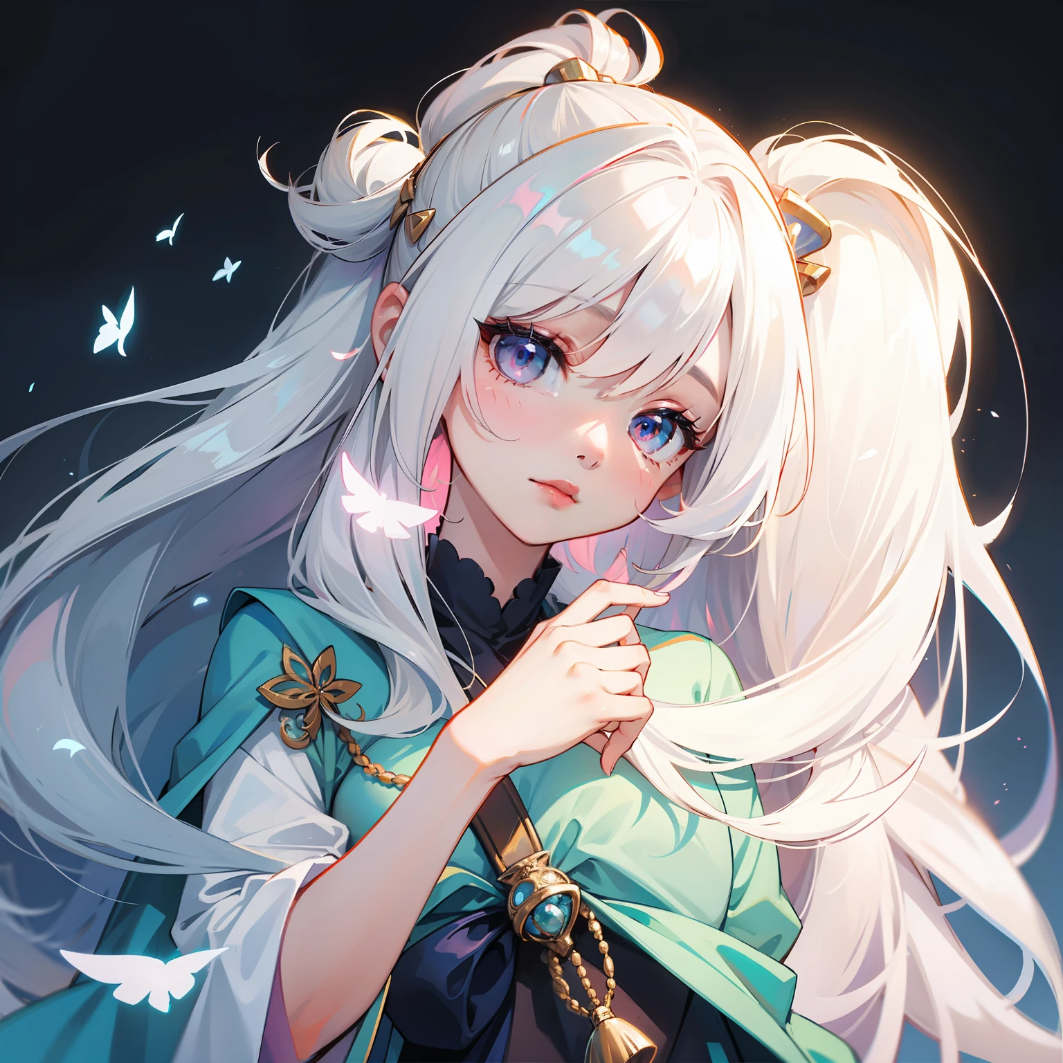 Fluttering strands of hair,Kizi