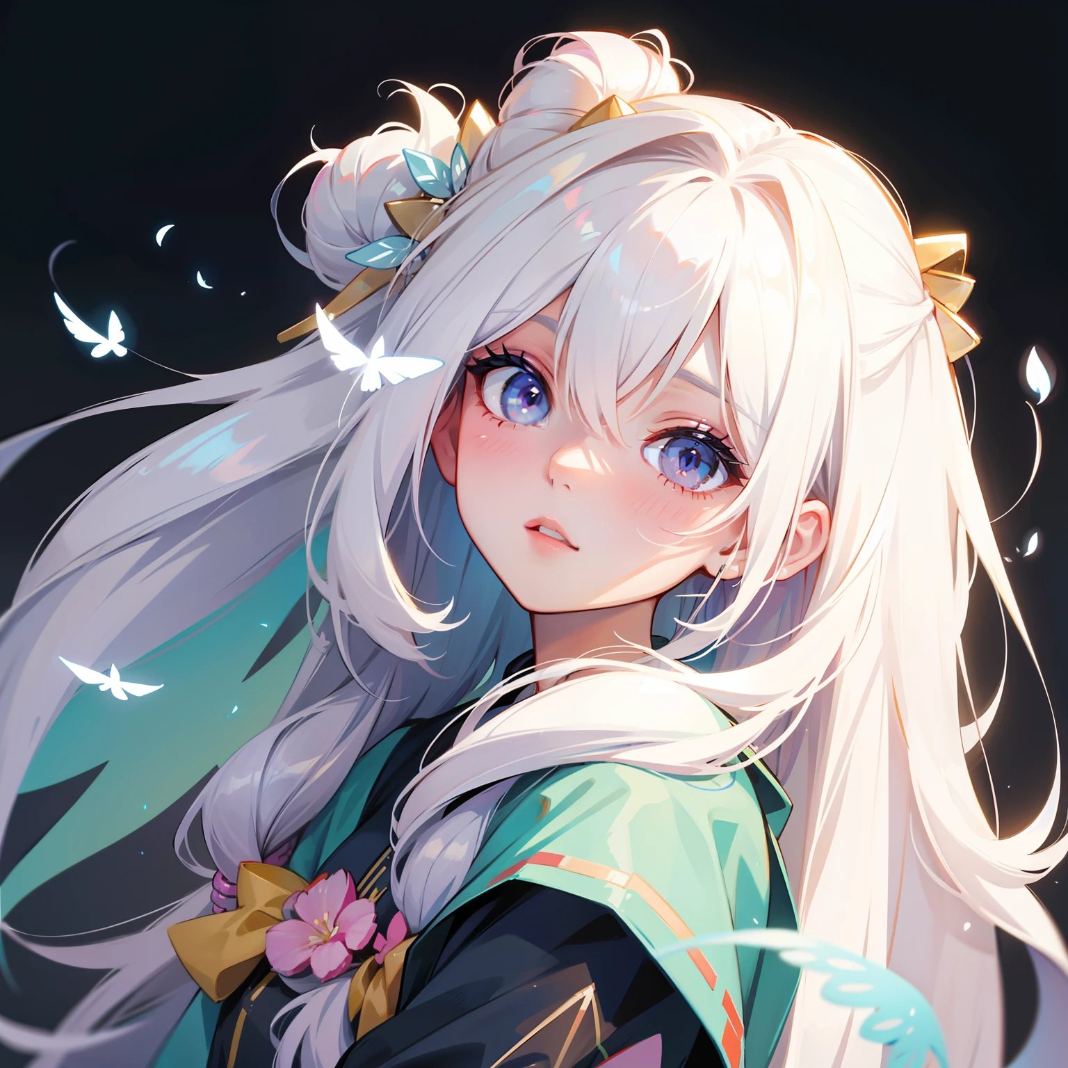 Fluttering strands of hair,Kizi