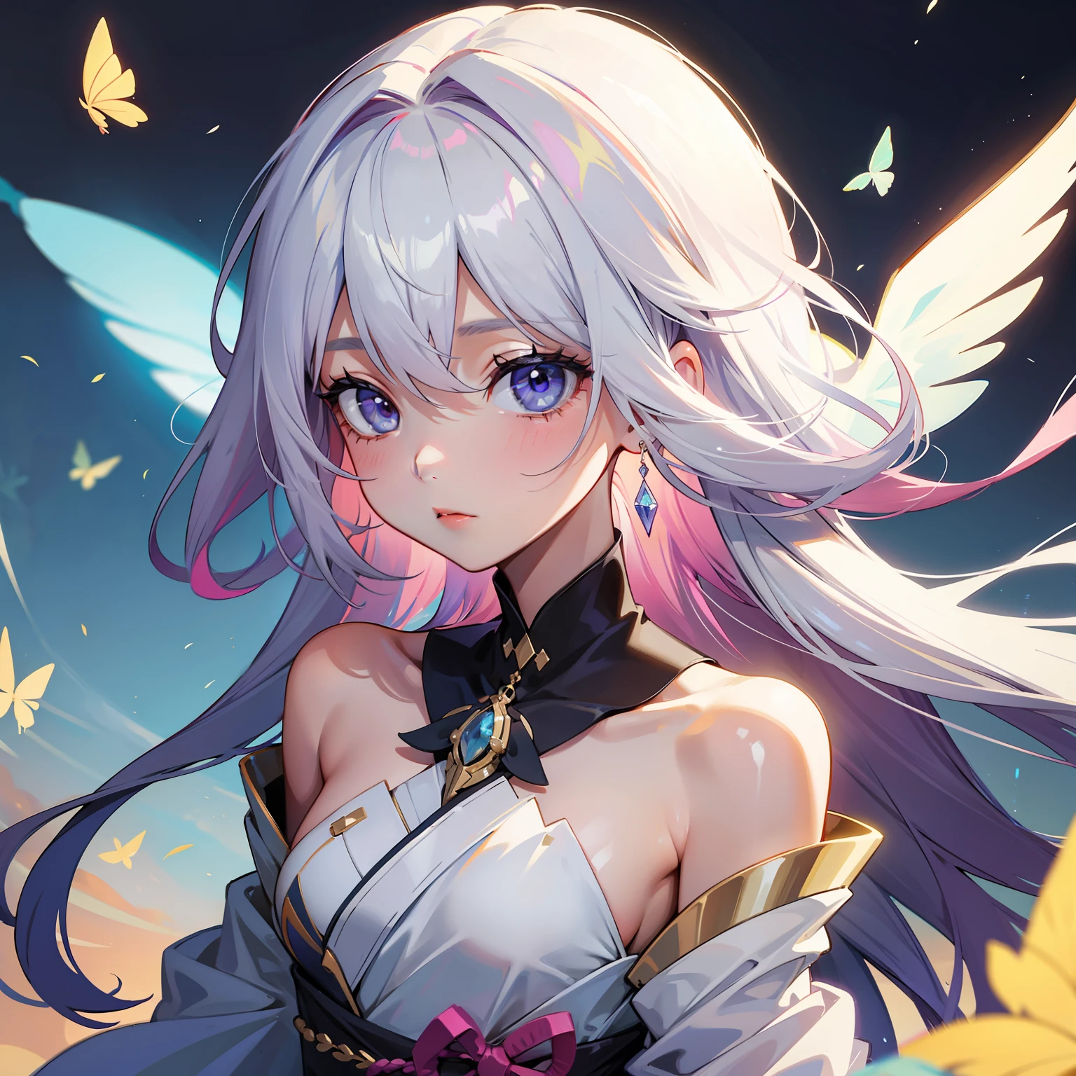 Fluttering strands of hair，Kizi