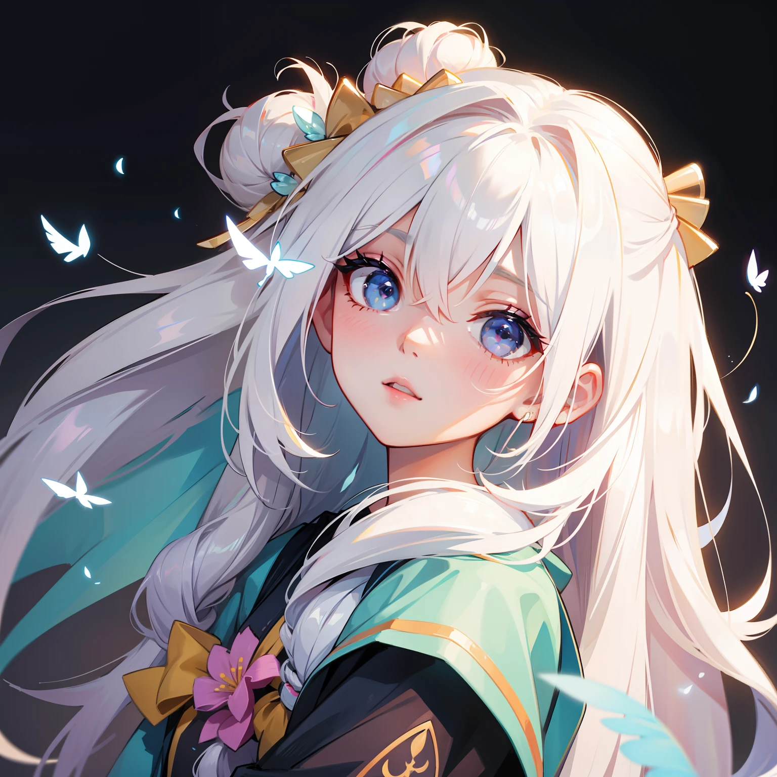 Fluttering strands of hair,Kizi