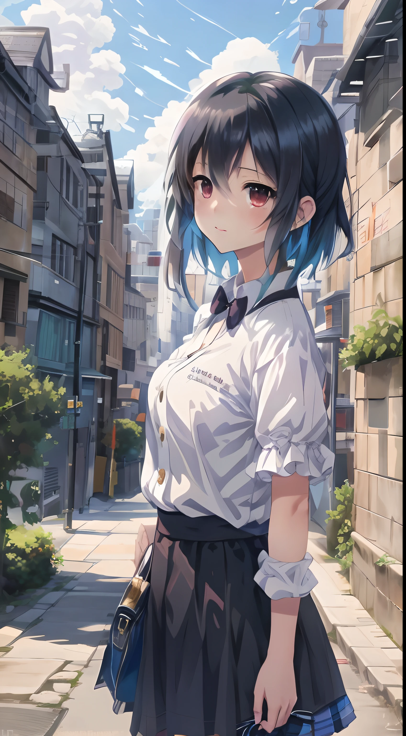 Anime girl in short skirt and shirt standing in the street, style of anime4 K, anime moe art style, 4k manga wallpapers, Anime style. 8K, 4K anime wallpaper, Anime art wallpaper 8 K, Guviz, Best anime 4k konachan wallpaper, portrait anime girl, Anime art wallpaper 4 K, Anime art wallpaper 4k