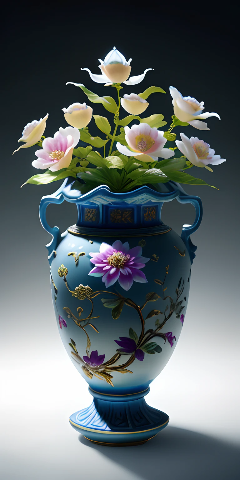 best quality, realistic, photorealistic, ultra detailed, "Mountain of Flower and Fruit+Fairy+Chinese Architecture" highly detailed carving on "southern ice" porcelain,Ultra wide angle,Accent Lighting,Volumetric Lighting,backlighting, (detailed light),((an extremely delicate and beautiful)),dramatic_shadow,ray_tracing,hdr