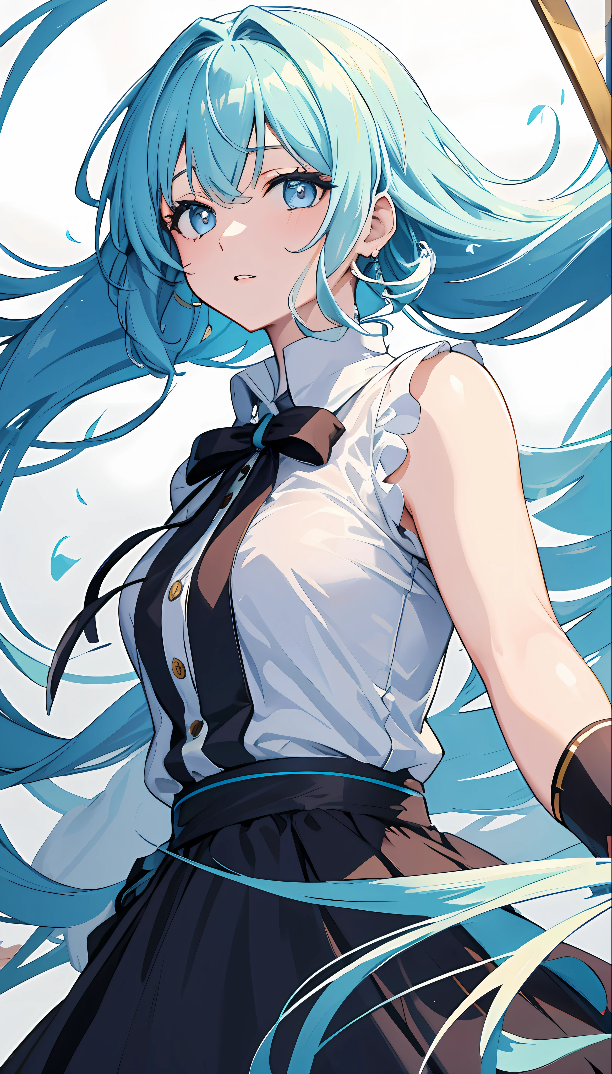 (masterpiece), (best quality), (ultra detailed),(disheveled hair),(illustration), (1girl), (Fashionable clothing), standing, Fashion model, looking at viewer, (interview), (simple background),beautiful detailed eyes, delicate beautiful face, Floating,(high saturation),(colorful splashes),colorful bubble,(shining), focus on face, ponytail, kamisato ayaka, light blue hair, bangs, hair ring, floating flowers, floating hairs, (shining), best lighting, best shadow,