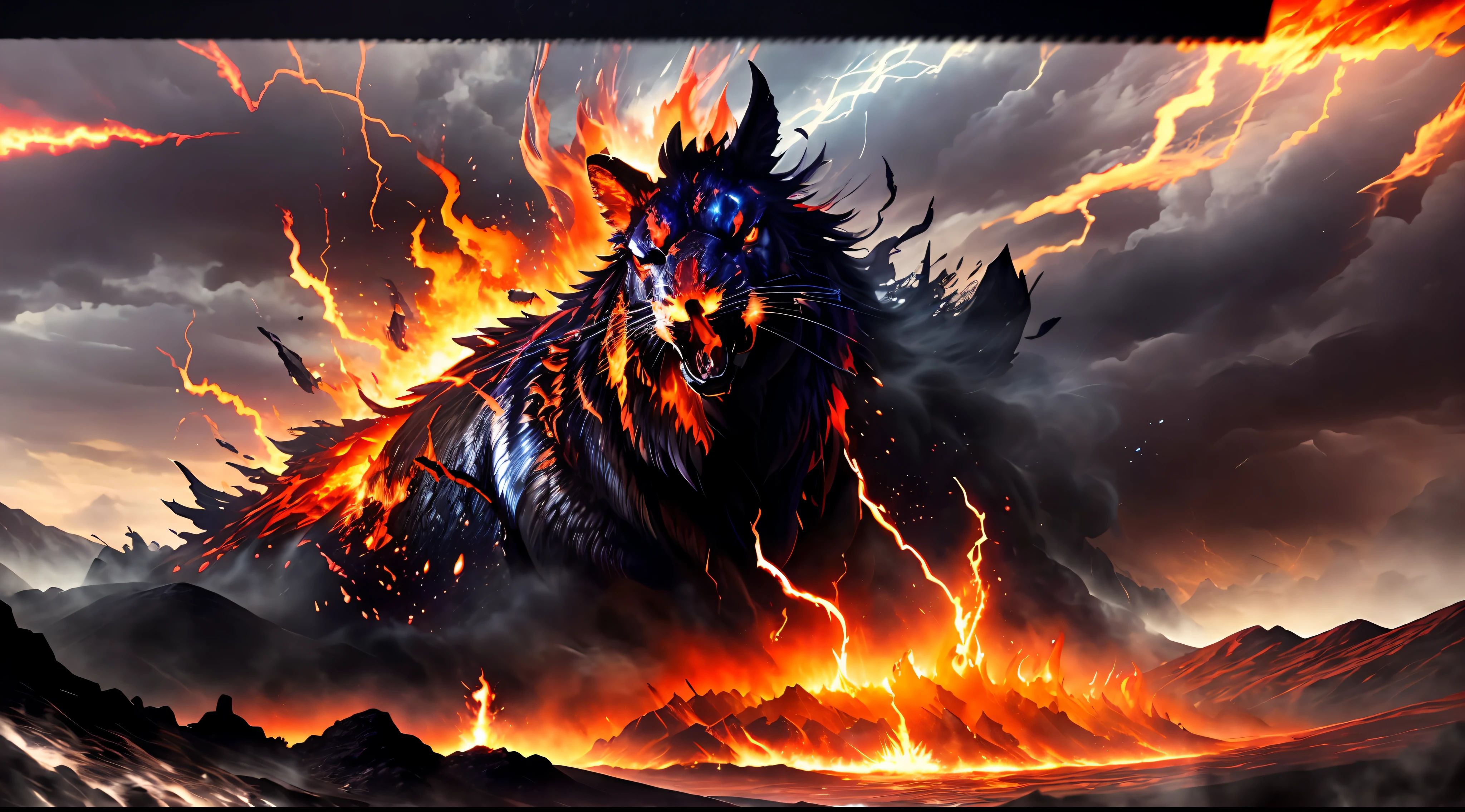 ((best quality)), ((masterpiece)), flames of creation, origin of all, with crimson fingers you grasp and engulf all that comes in your path, scorching the earth and heavens in firestorm, bright flame dancing in darkness, infernall blaze reducing all to ashes,  more than anything, powerfull, more than anything, ruthless, burning brightly, blazing fiercly, may your raging flames weave a snare, and shackle my enemy in ferocious hellfire, prison of flame, masterpiece quality, insane detail, absurdres, hyper photorealistic, UHD, UHD, ultra high resolution, (photorealistic:1.4), official art, (8k, RAW photo:1.2), ((((scenery)))), ((((battlefield))))