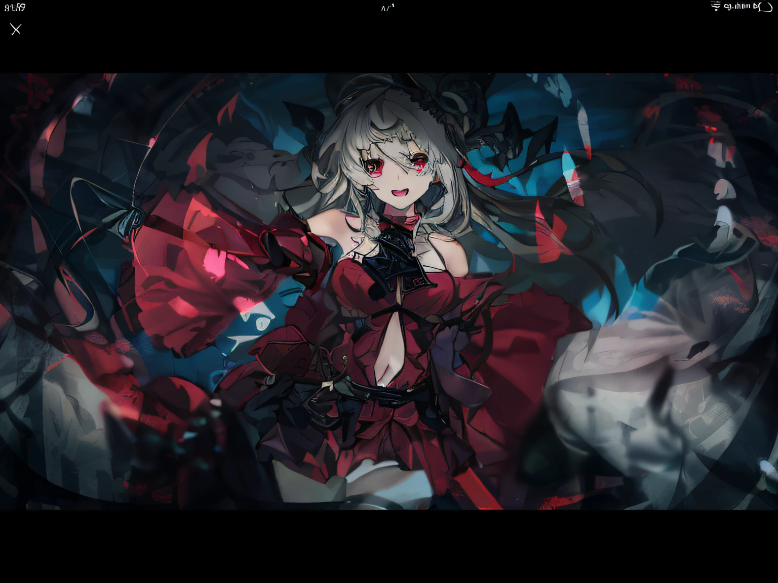 Anime girl wearing red dress，Holding a sword in hand, From Arknights, from girls frontline, trending on artstation pixiv, Digital art on Pixiv, nightcore, 8K high quality detailed art, Guviz, Kawasi, from touhou, gothic maiden anime girl, Anime art wallpaper 8 K, Guweiz in Pixiv ArtStation