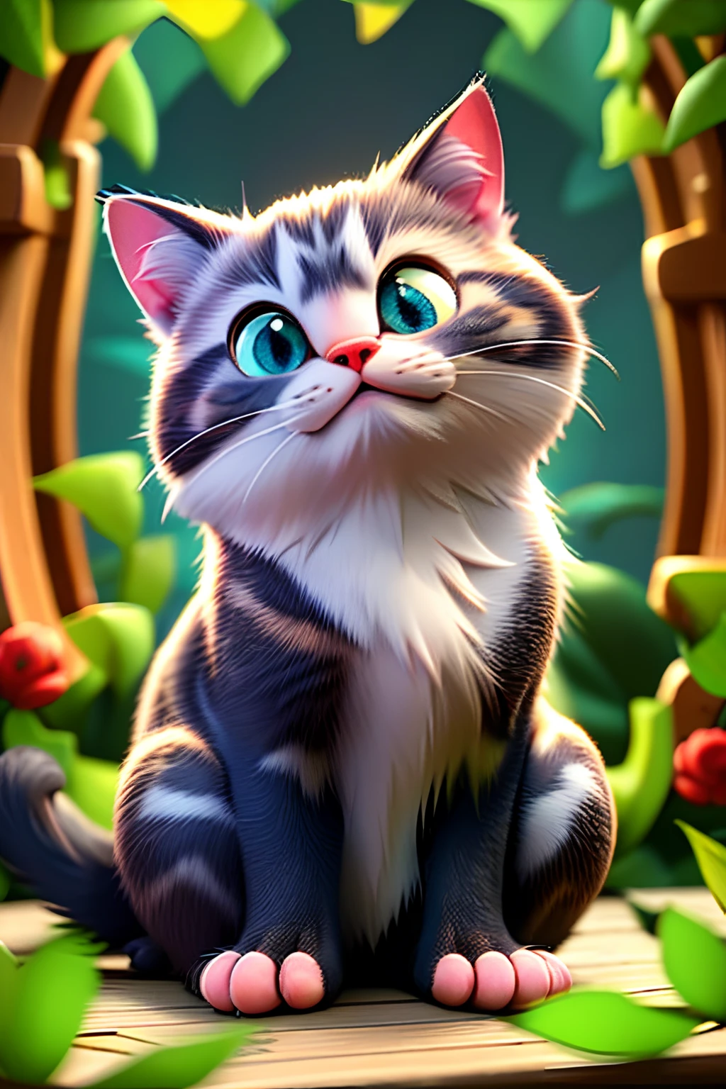 (best quality, masterpiece), The world's cutest cat