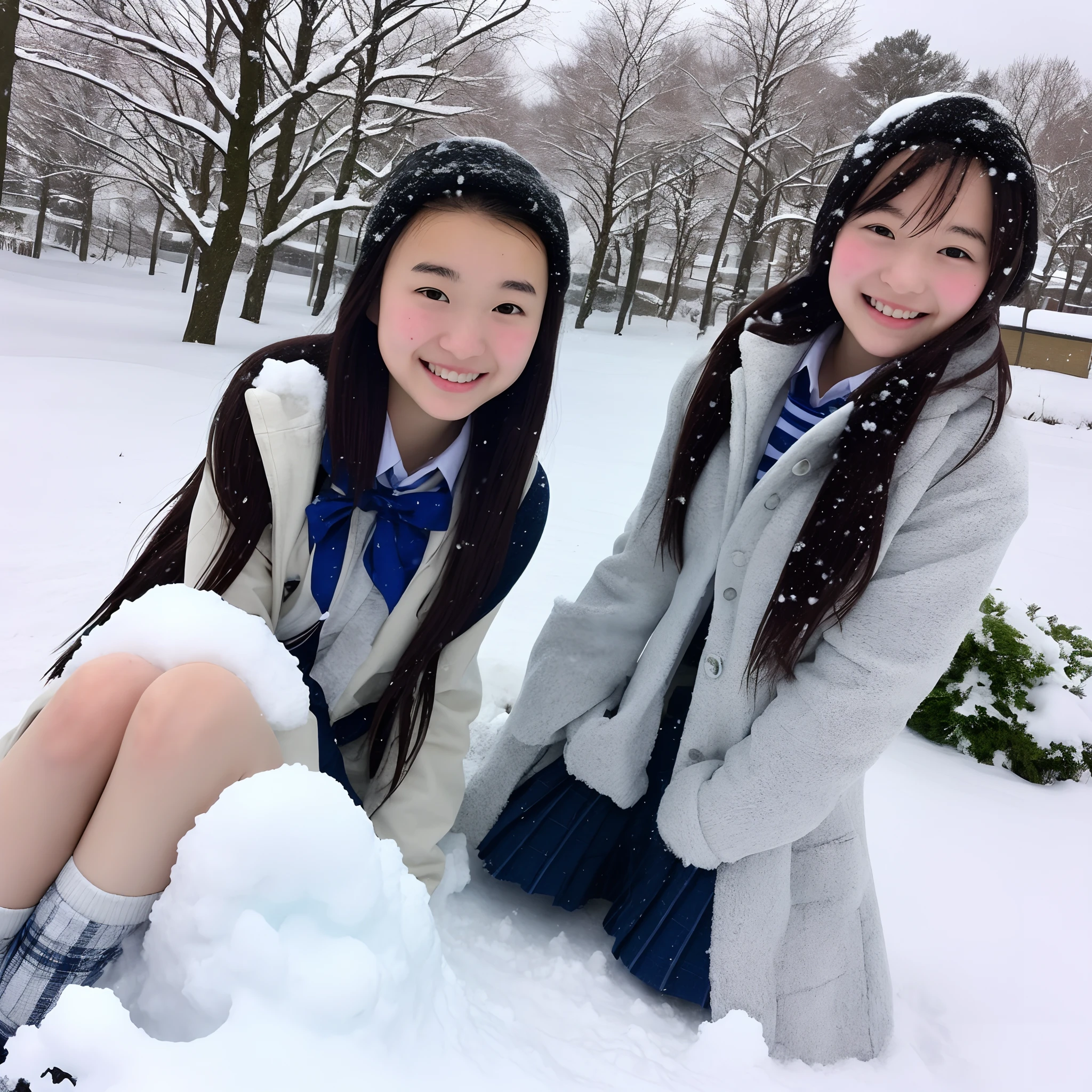 Female high school student ankle Jiro leg Snow relief correctly