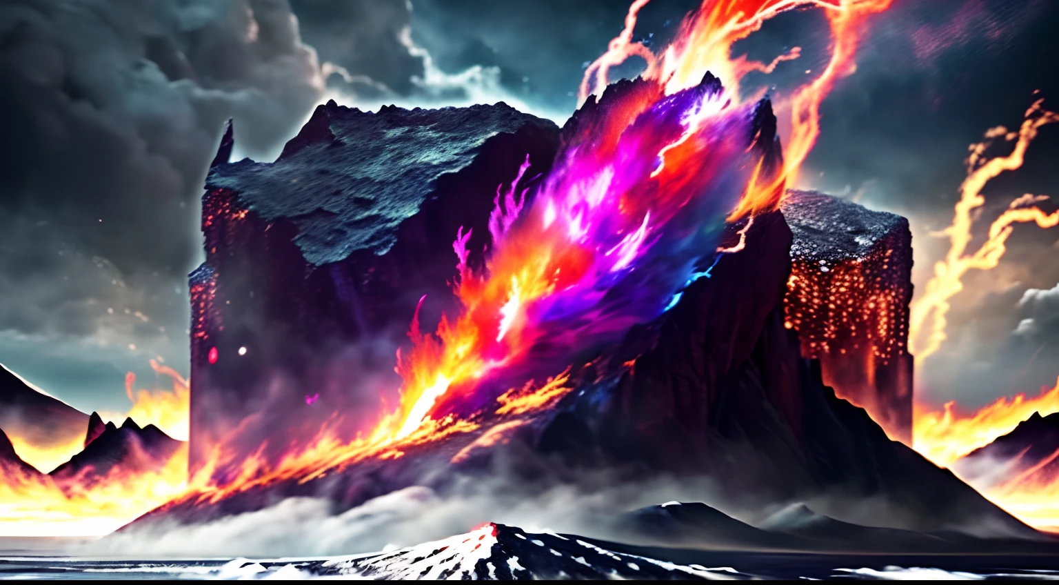 ((best quality)), ((masterpiece)), flames of creation, origin of all, with crimson fingers you grasp and engulf all that comes in your path, scorching the earth and heavens in firestorm, bright flame dancing in darkness, infernall blaze reducing all to ashes, more than anything, powerfull, more than anything, ruthless, burning brightly, blazing fiercly, may your raging flames weave a snare, and shackle my enemy in ferocious hellfire, prison of flame, masterpiece quality, insane detail, absurdres, hyper photorealistic, UHD, UHD, ultra high resolution, (photorealistic:1.4), official art, (8k, RAW photo:1.2), ((((scenery)))), ((((battlefield))))