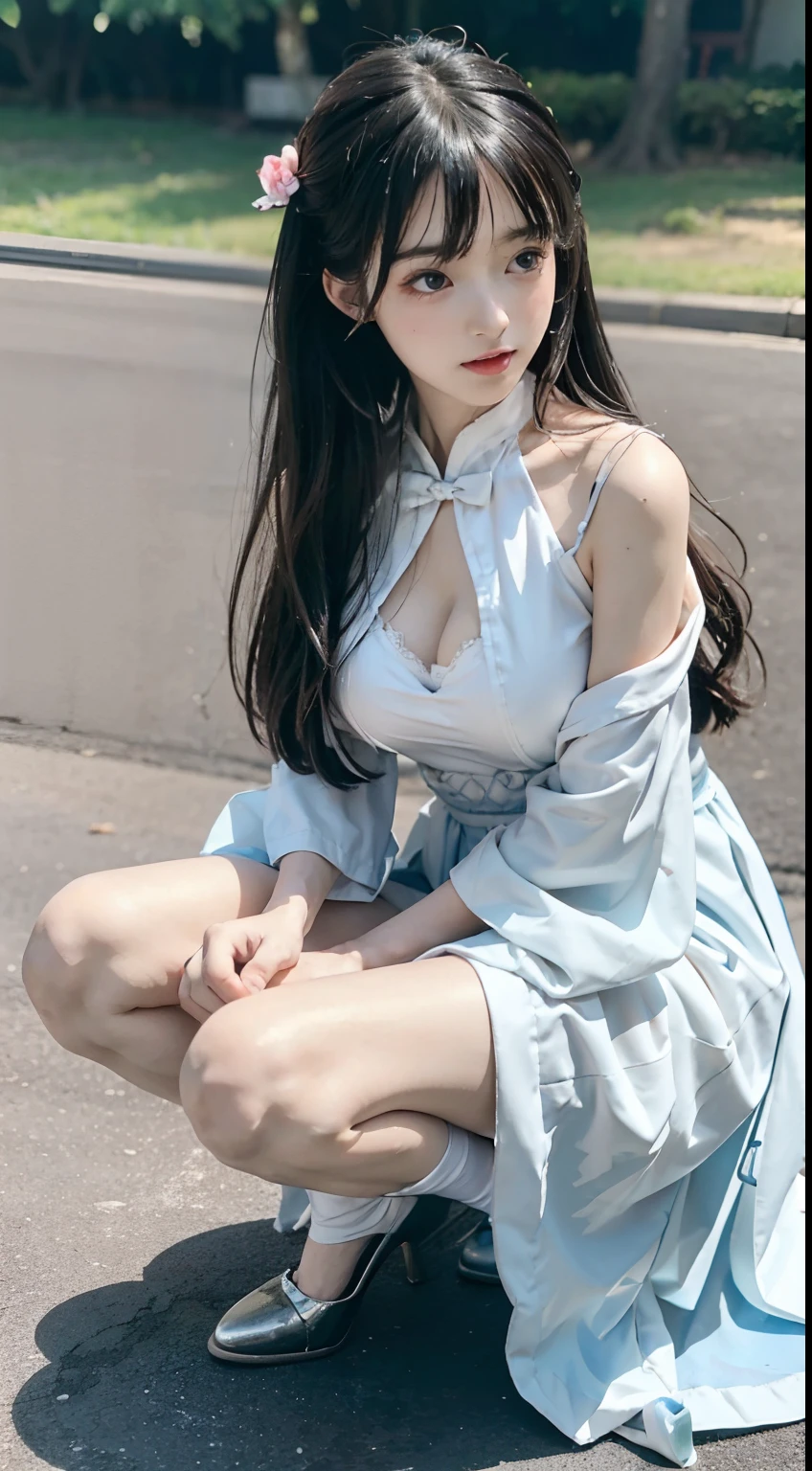 Master quality, Highest quality, Best picture quality, Exaggerated details, A cute 8 year old asian girl,The expression is shy,Close-up hand film, Anime girl in real life, Anime girl cosplay, gorgeous maid, anime girl in a maid costume, seductive anime girls, cute anime waifu in a nice dress, attractive anime girls, loli in dress, pretty anime girl, small curvaceous loli, Beautiful anime girl, Anime cosplay, Perfect robot girl with slightly narrowed eyes, Adjust her hair, Long eyelashes (Long hair / Very, Very exaggerated big breasts and breasts , Pose in front of the camera, Wet breast wear, Wet-breasted Hanfu open V-chested clothes, full-body xianxia, Accessory diamond details, Erotic, Flower details,Leaking ,Pee like crazy,Pee yourself,Hands caressing the female
High heels