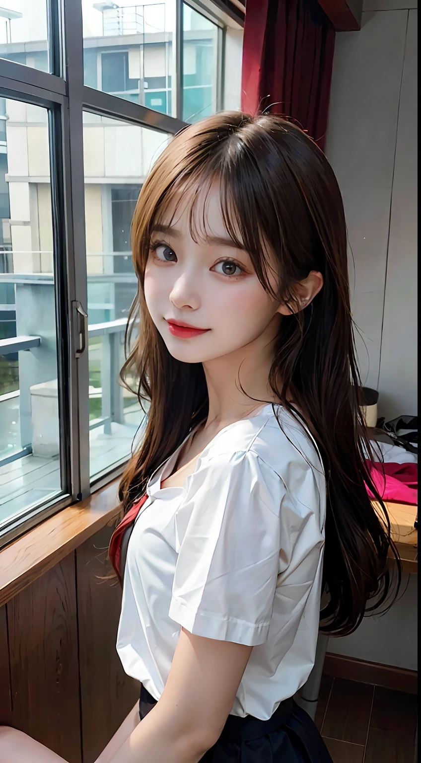 (Raw photography:1.2)、top-quality、a beautiful detailed girl、校服、韓国アイドル、Beautiful facial features、small tits、tiny chest、a miniskirt、JK school uniform、frombelow、a blond、A smile、extremely detailed eye and face、beatiful detailed eyes、huge filesize、hight resolution、8k wallpaper、finely detail、Highly detailed ticker uniform 8K wallpaper、Light on the Face、电影灯光、21-year-old girl、sexy pose、(photorealisim:1.4)、illustratio、super detailing、masterpiece、Cosplay、knee high、model poses、lovely thighs、glowing thigh、from side