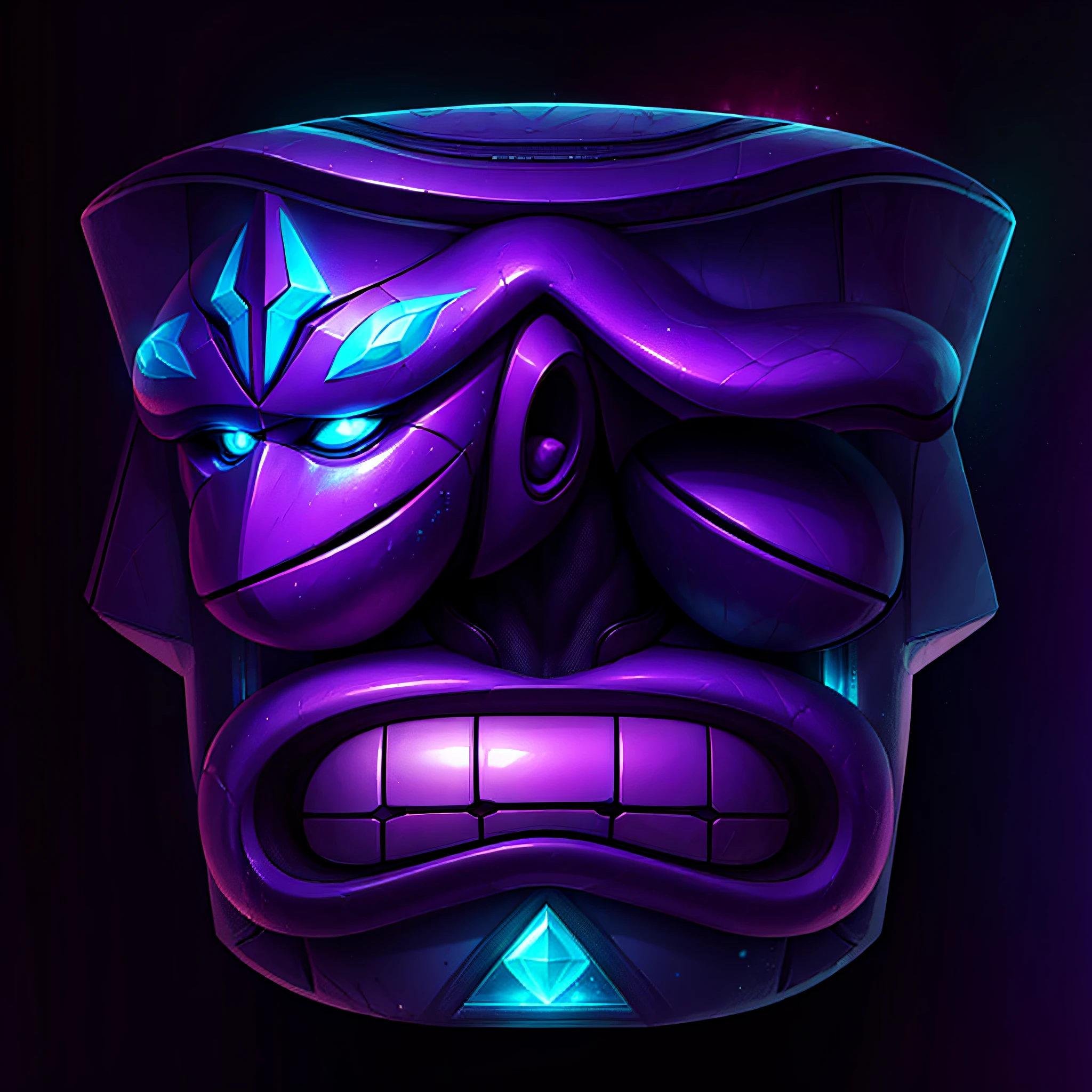 Mayan Totem,vibrant with colors,purpleish color,Bright,league of legends splashart,gameicon,highest masterpiece,HighestQuali,lisses