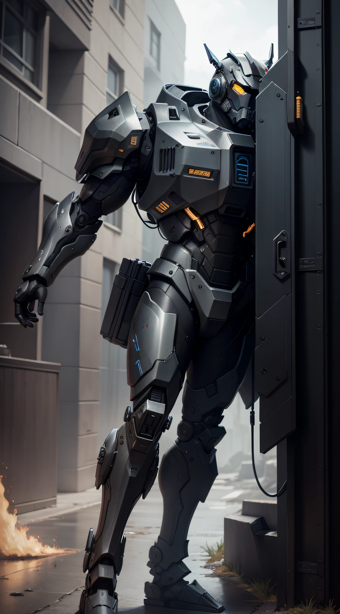 mechs,Exterior Tactical Armor,black in color,drak
