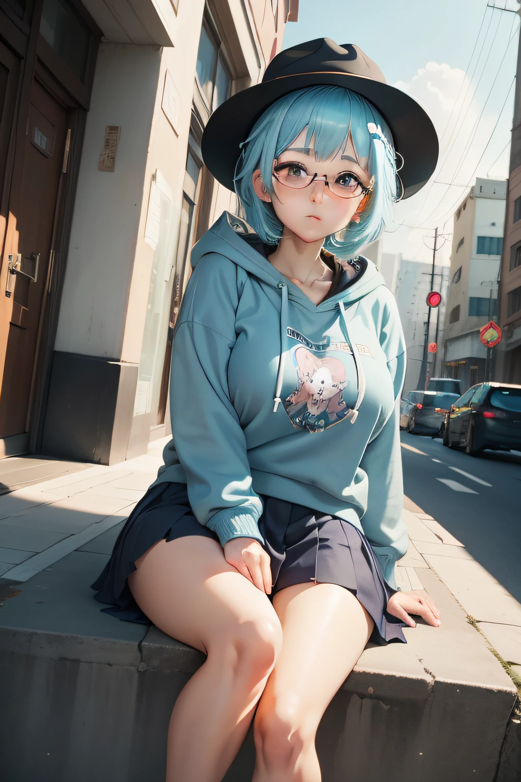 The glasses lifted slightly