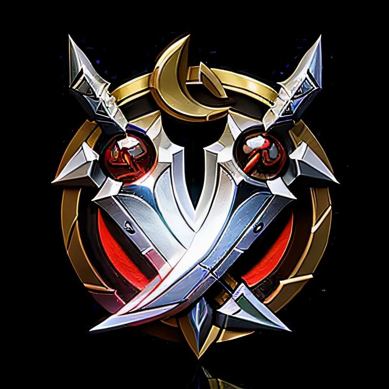 Close up of two swords with red eyes on black background, The sword, league of legends champion, style of league of legends, riot games, from league of legends, style league of legends, League of Legends style, league of legends inspired, League of Legends character, league of legends style art, league of legends art style, League of Legends, league of legend