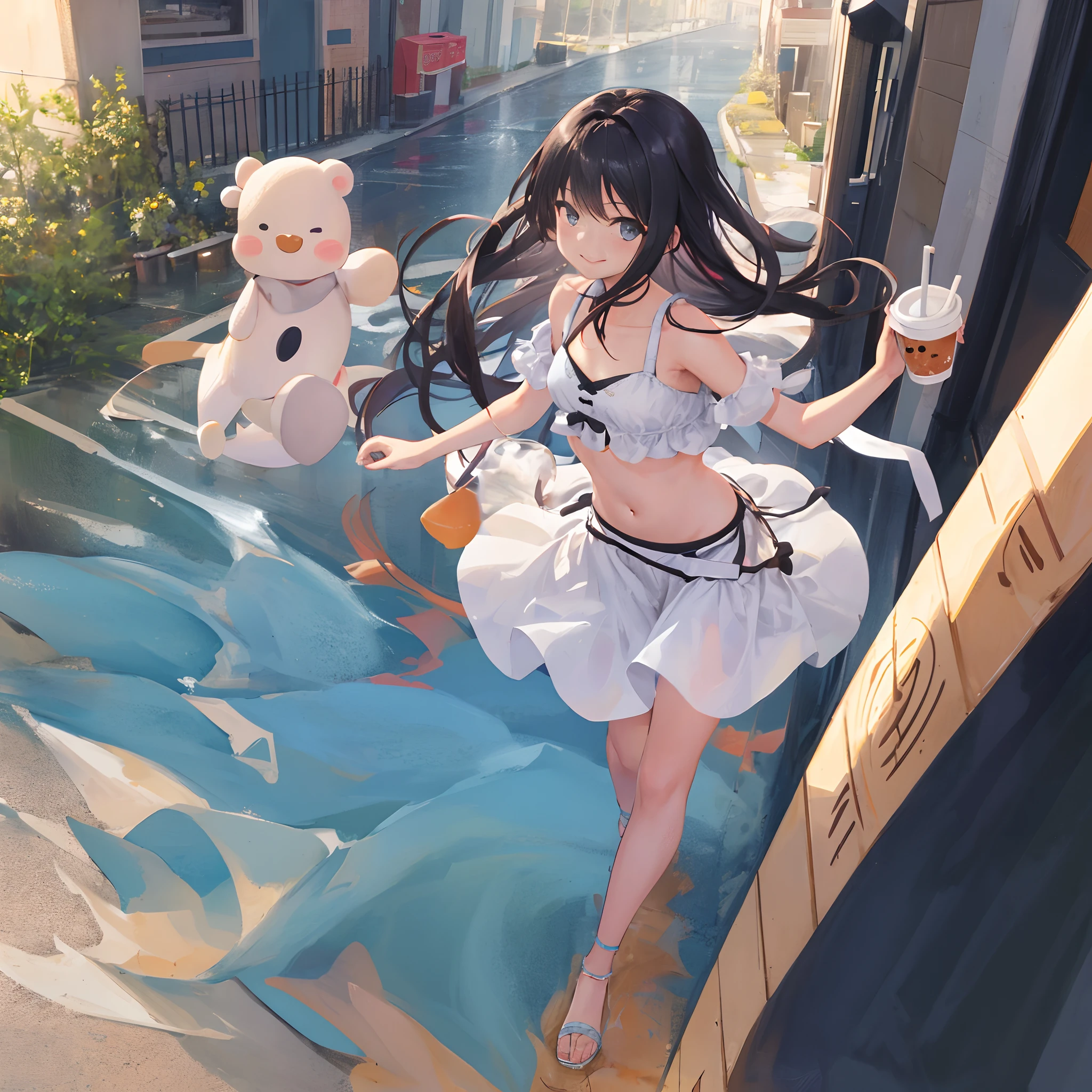 white skirt