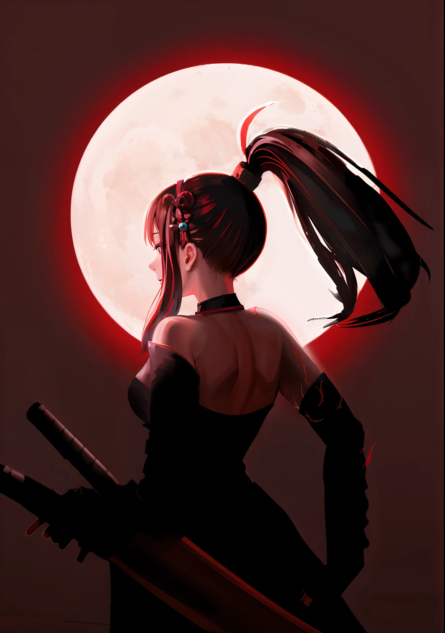ponytail hair shine