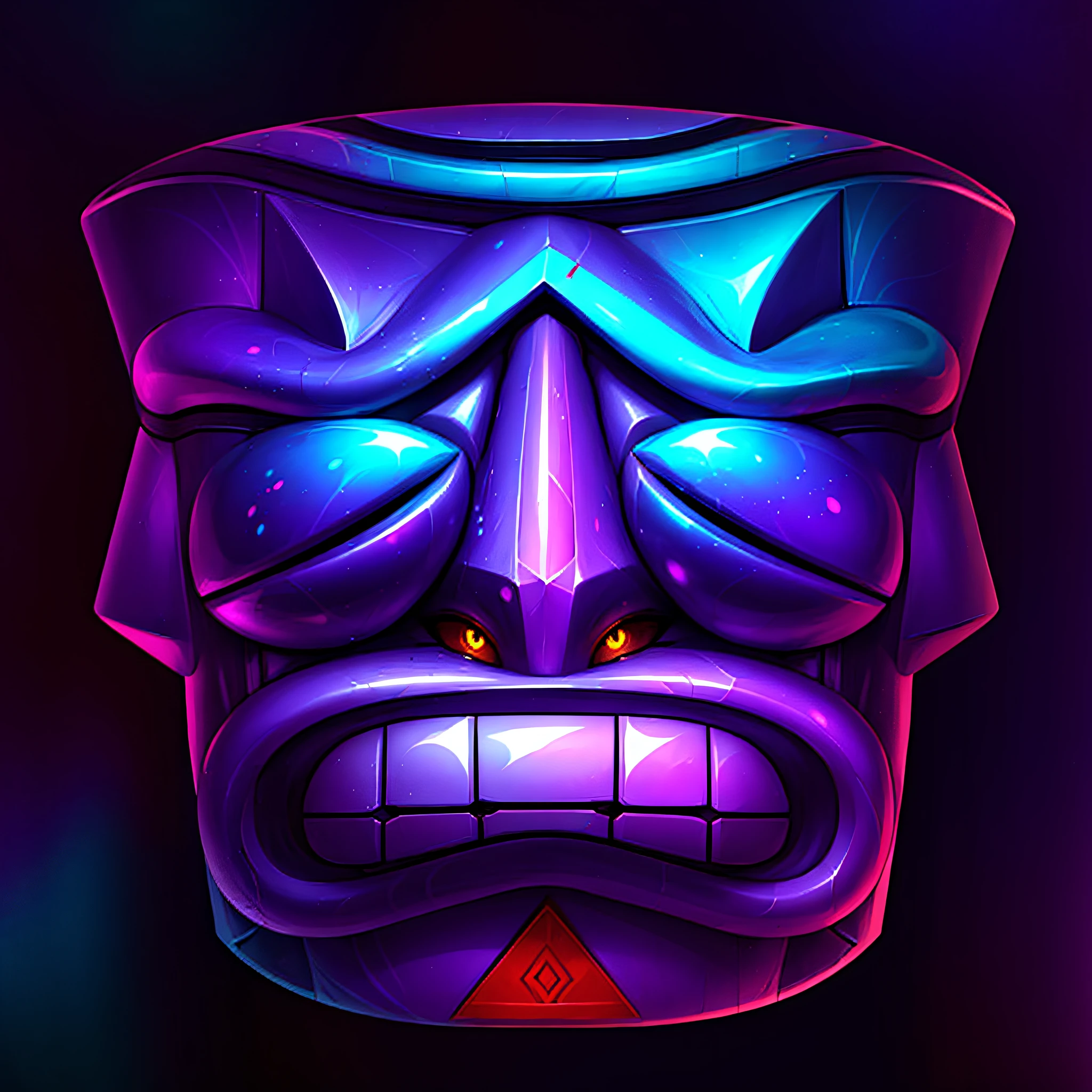 Mayan Totem,vibrant with colors,purpleish color,Shiny,league of legends splashart,gameicon,highest masterpiece,HighestQuali,lisses