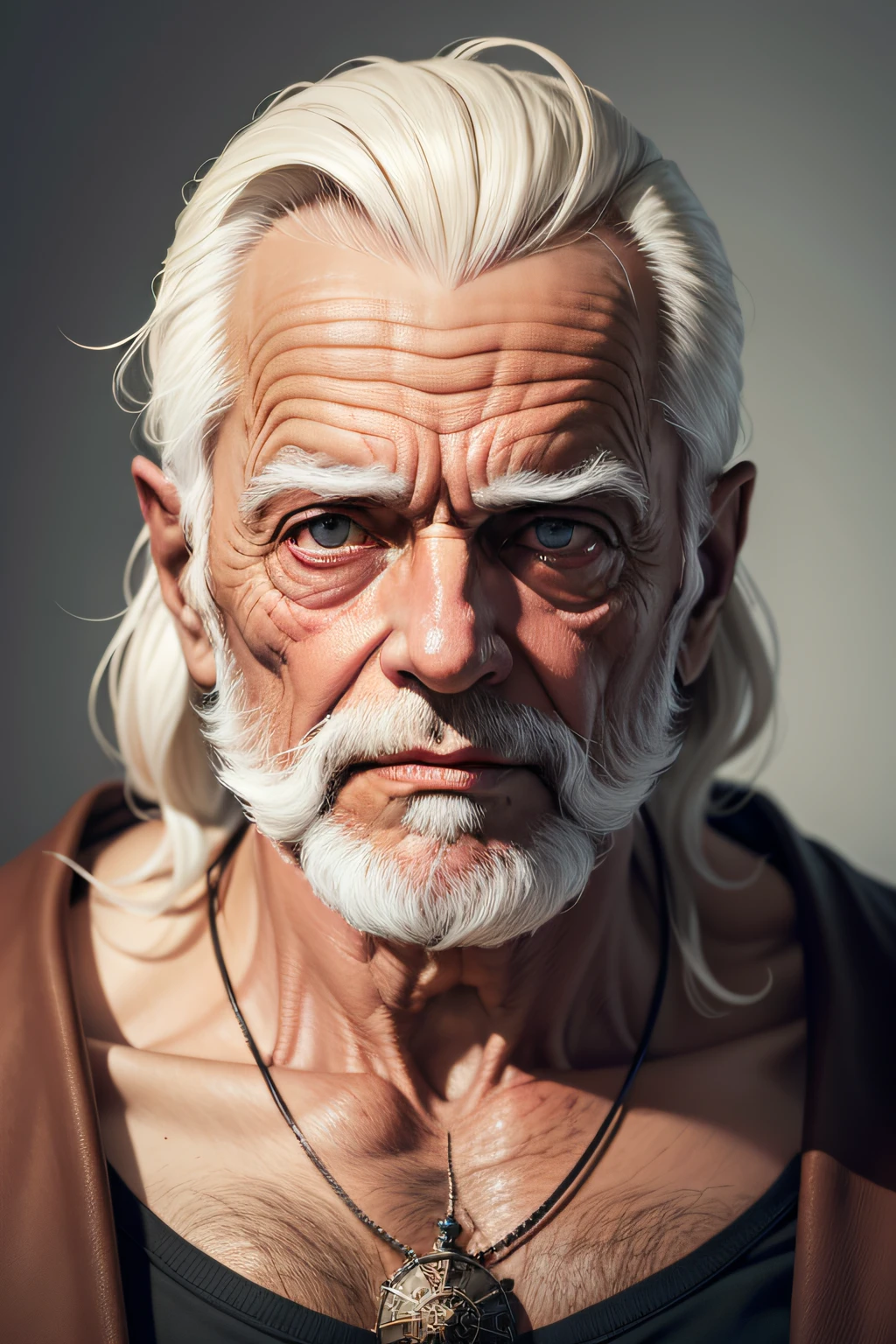 retrato de um homen velho de terror cara assustadora aos seus 90 anos realista 8k