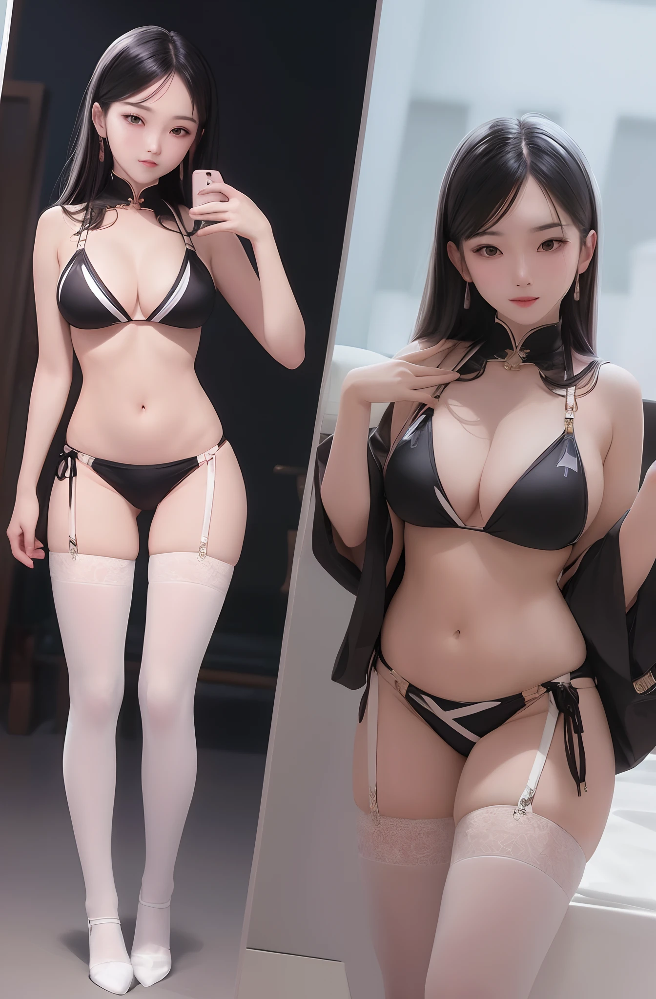 King Glory Ji Xiaoman wears white stockings in a bikini