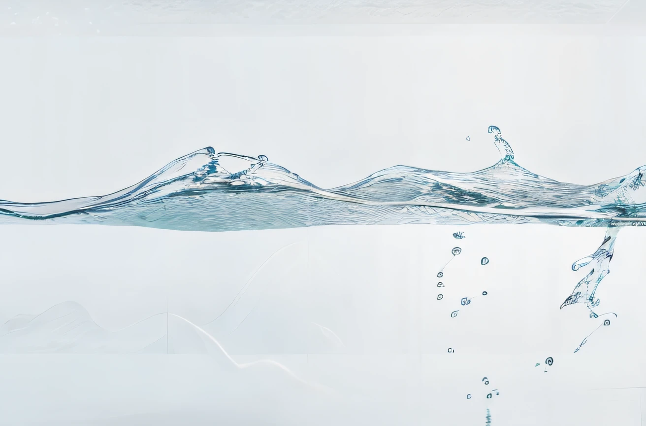 There is a picture of water waves with bubbles, water in background, water line surface, detailedwater, ultra detailed water, water, wave of water particles, water powers water swirling, simulation of water splashes, water flowing, Water Swirls, water particulate, realistic water, tansparent water, water particle in front, water water, water flow