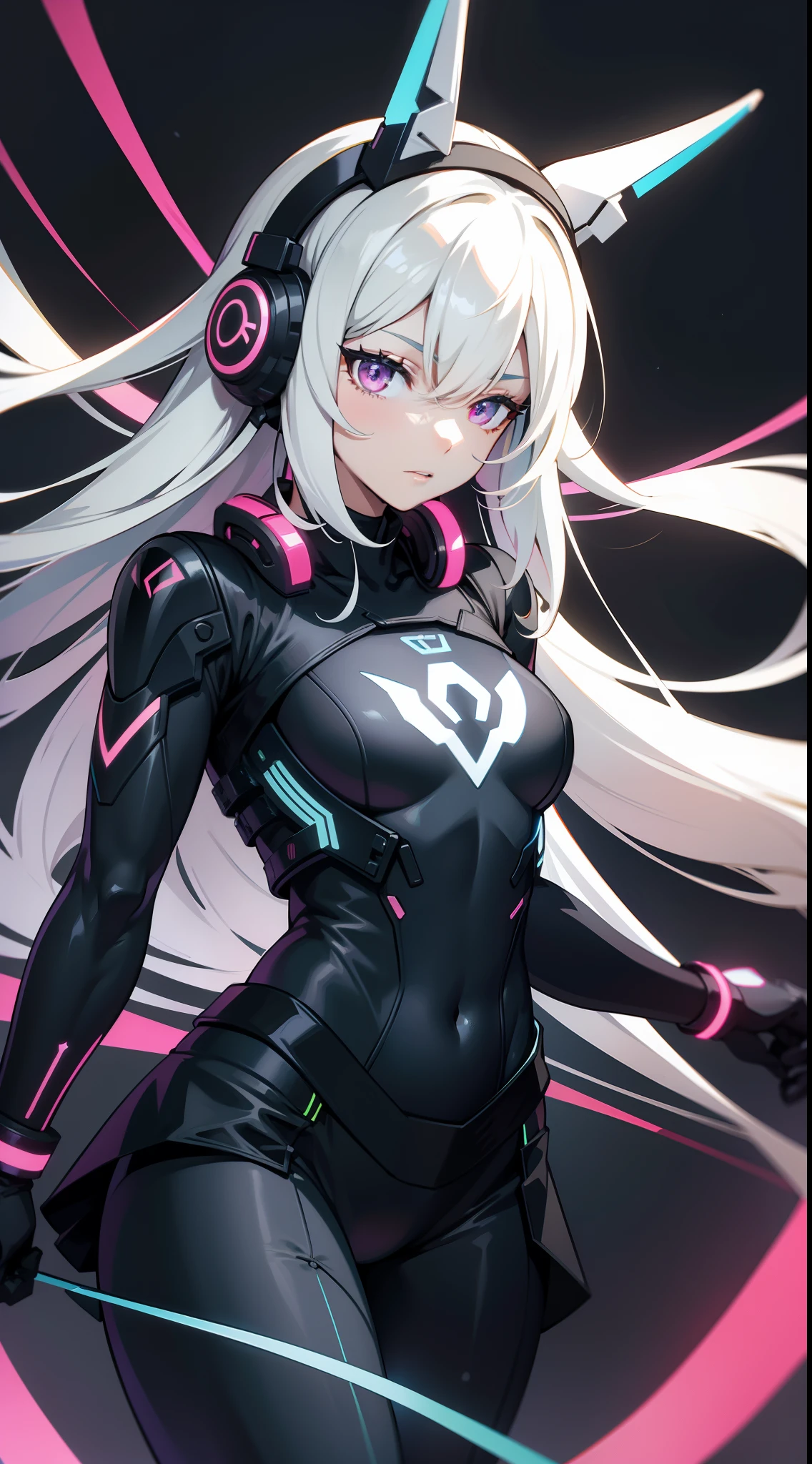 girl cyborg slender body suit