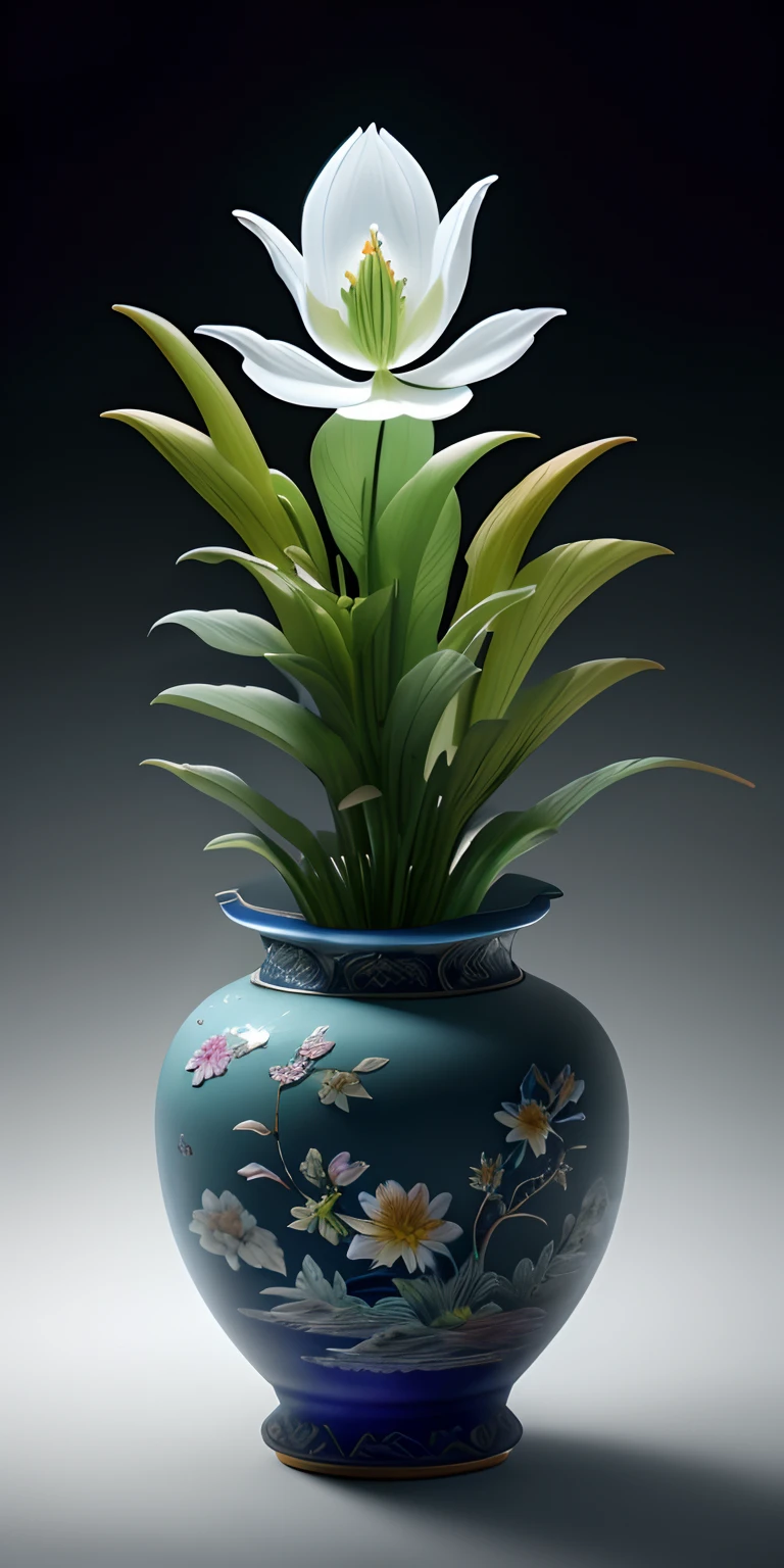 best quality, realistic, photorealistic,  ultra detailed, "Mountain of Flower and Fruit+Fairy+Chinese Architecture" highly detailed carving on "southern ice" porcelain,Ultra wide angle,Accent Lighting,Volumetric Lighting,backlighting, (detailed light),((an extremely delicate and beautiful)),dramatic_shadow,ray_tracing,hdr