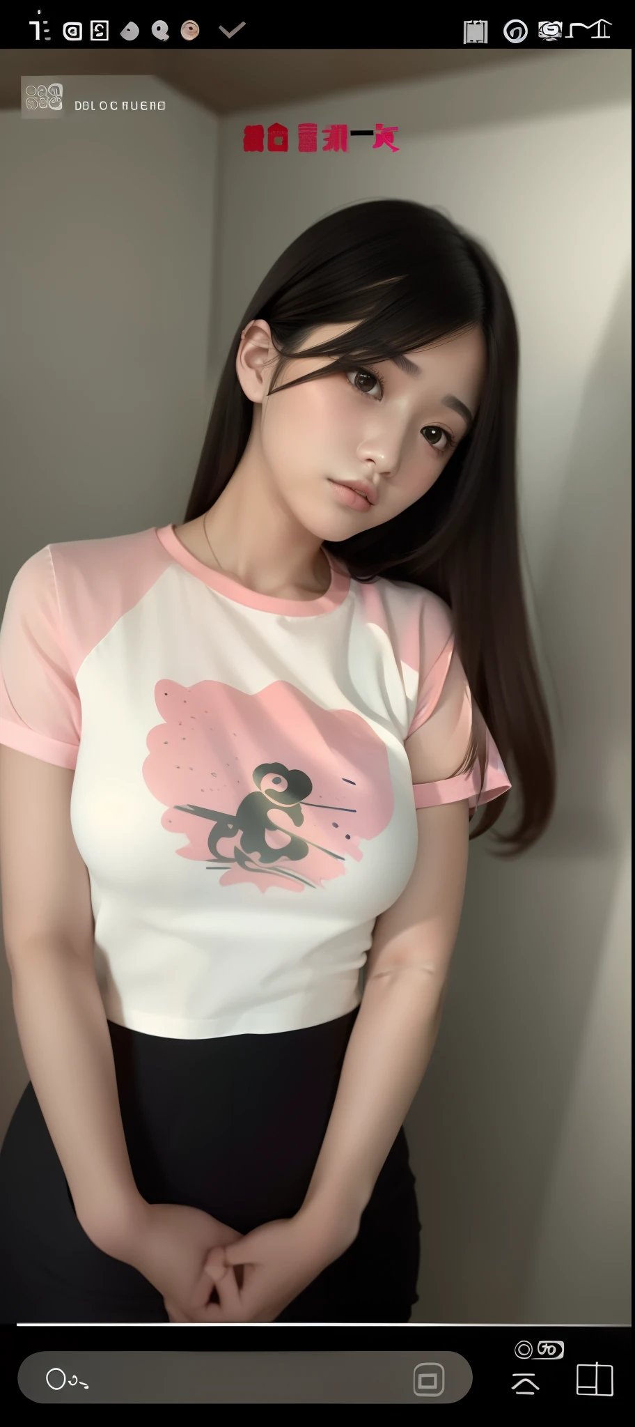 a close up of a woman with long hair wearing a shirt, Very beautiful and cute girl with big breasts, Attractive girl, Beautiful young girl, Gorgeous young Chinese woman, young and cute girl, wearing a cute top, wearing tight shirt, Beautiful Asian girl, Beautiful young Chinese woman, Beautiful Chinese woman, Cute young girl