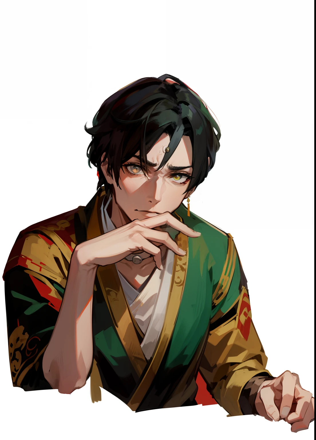 Those wearing kimonos,Big brother with sharp eyes,
