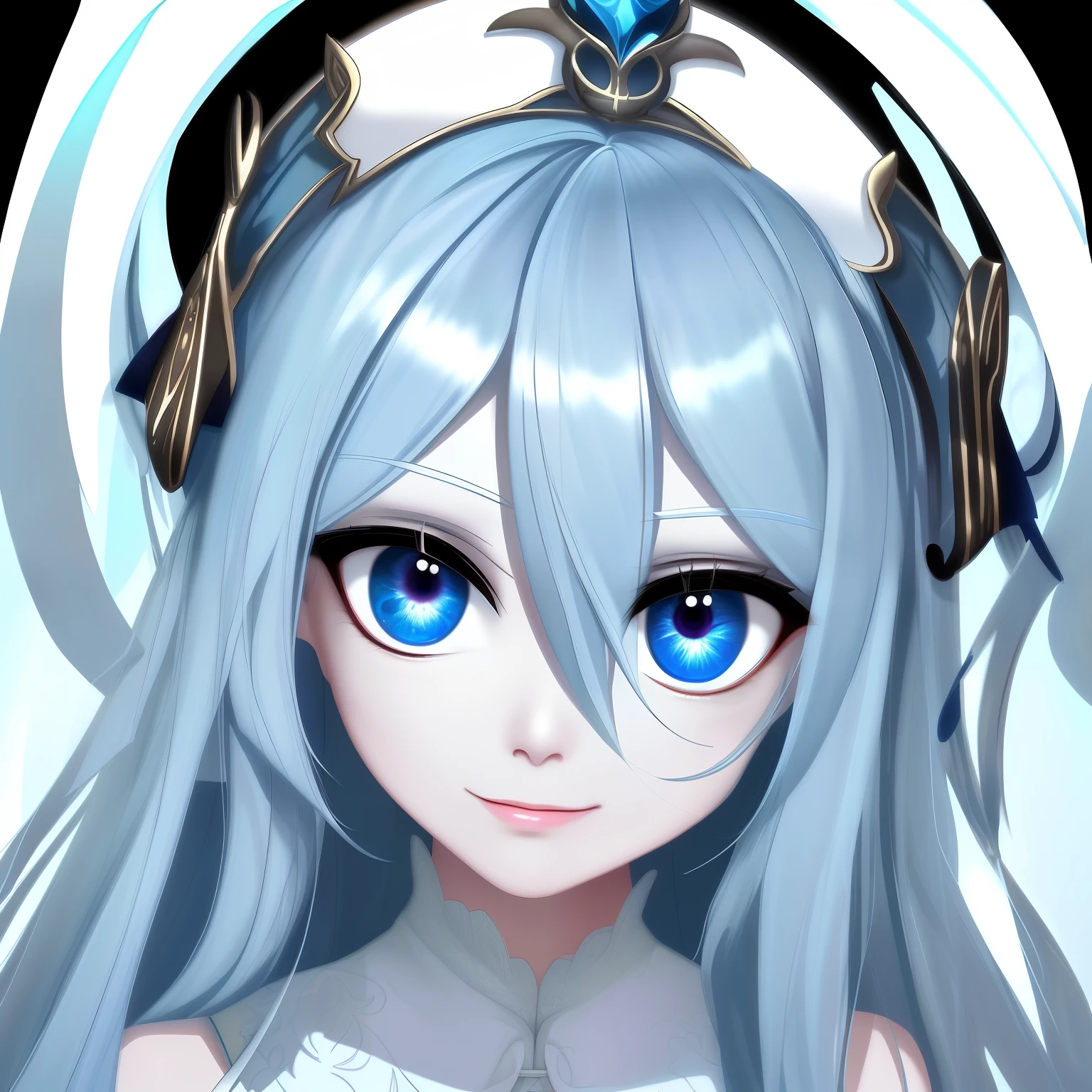 ((tmasterpiece、top-quality、high detal))、1male people、European people、beautiful blueish eyes、独奏、White background、with a pure white background、((from the above、From a little above、Look up at the viewer、look up to、looking up at camera、stares at the camera))、with her mouth open、Happy smile、Smile happily、Beautiful long white hair、largeeyes、Distinct double eyelids、eyeslashes、Put your ears out、Long neck、Long neck、Absolute area、(wear cap、Draw all the shoulders)、、glowy skin、Cleanse the golden ratio face、face perfect、Hairstyle in the middle、Gloss on lips、White-colored skin、、a small face、petty face、Draw all the heads、
