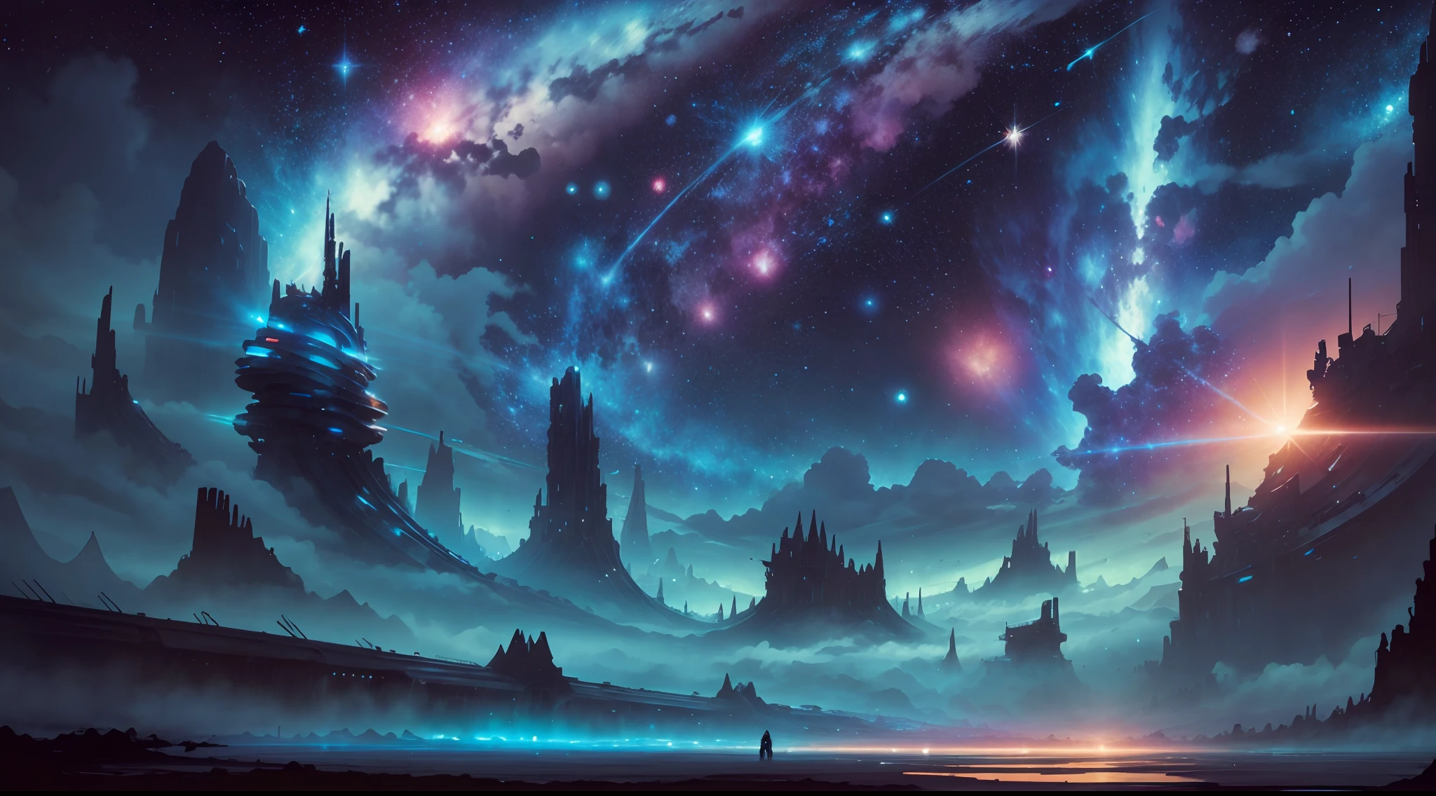 [New Universe - Knott]starrysky，Movie Angle，Excellent view，Future science fiction，kosmos，Brilliant light，Remove characters