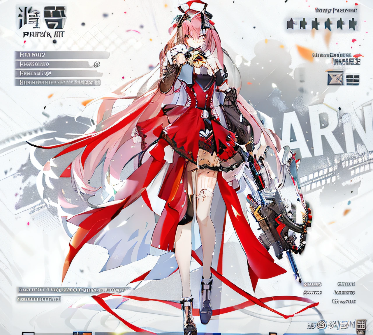 Anime characters with swords and red capes, From the night of the ark, arknight, azur lane style, A scene from the《azur lane》videogame, from girls frontline, trending on artstation pixiv, full-body xianxia, Fine details. Girl Front, girls frontline style, 《azur lane》role, girls frontline universe, m4 sopmod ii girls frontline