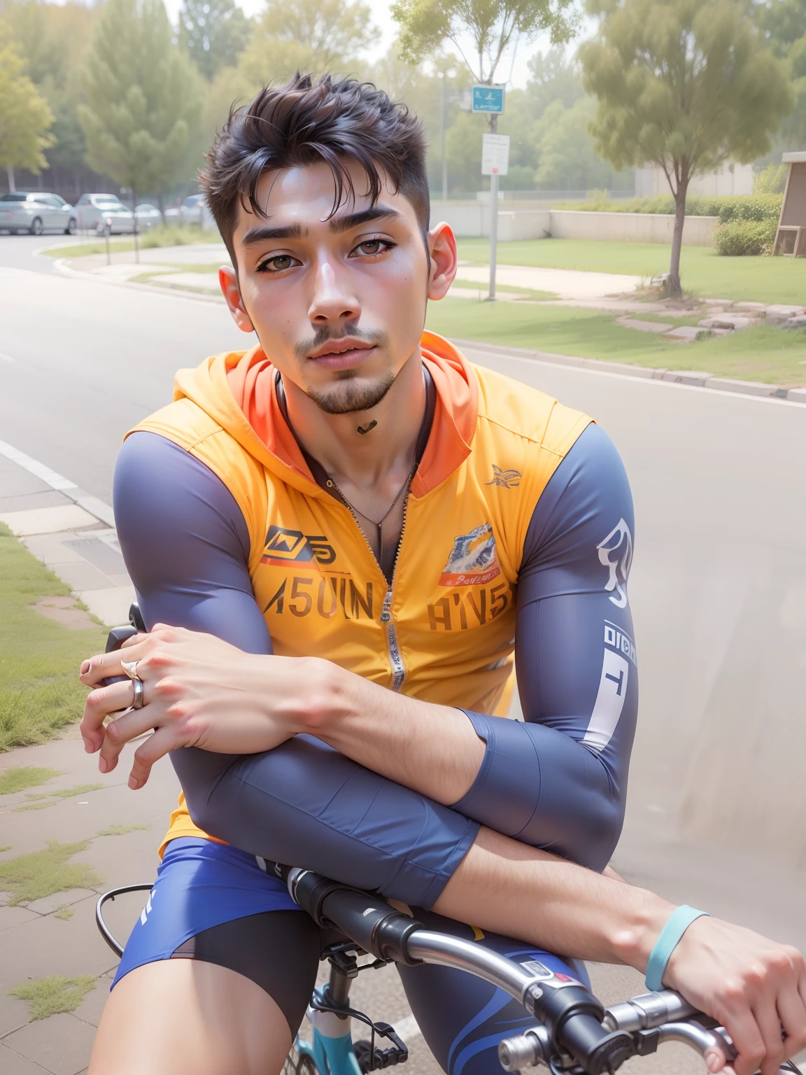 Change background handsome boy realistic boy mt15 bike reality