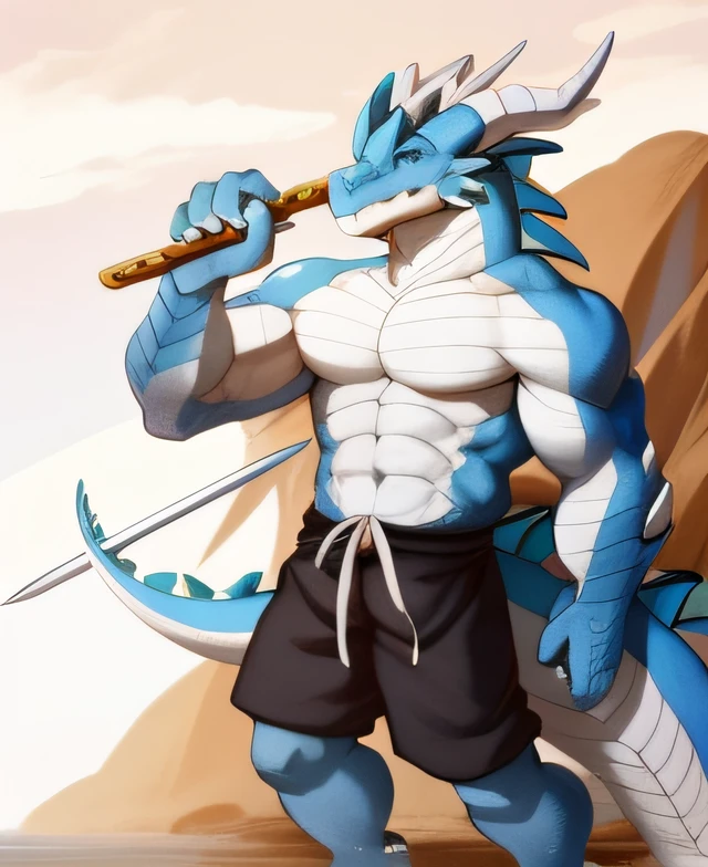 There is a human dragon with a sword，young male anthro dragon, as an anthropomorphic dragon, but as an anthropomorphic dragon, Males fuse with dragons, anthro dragon art,