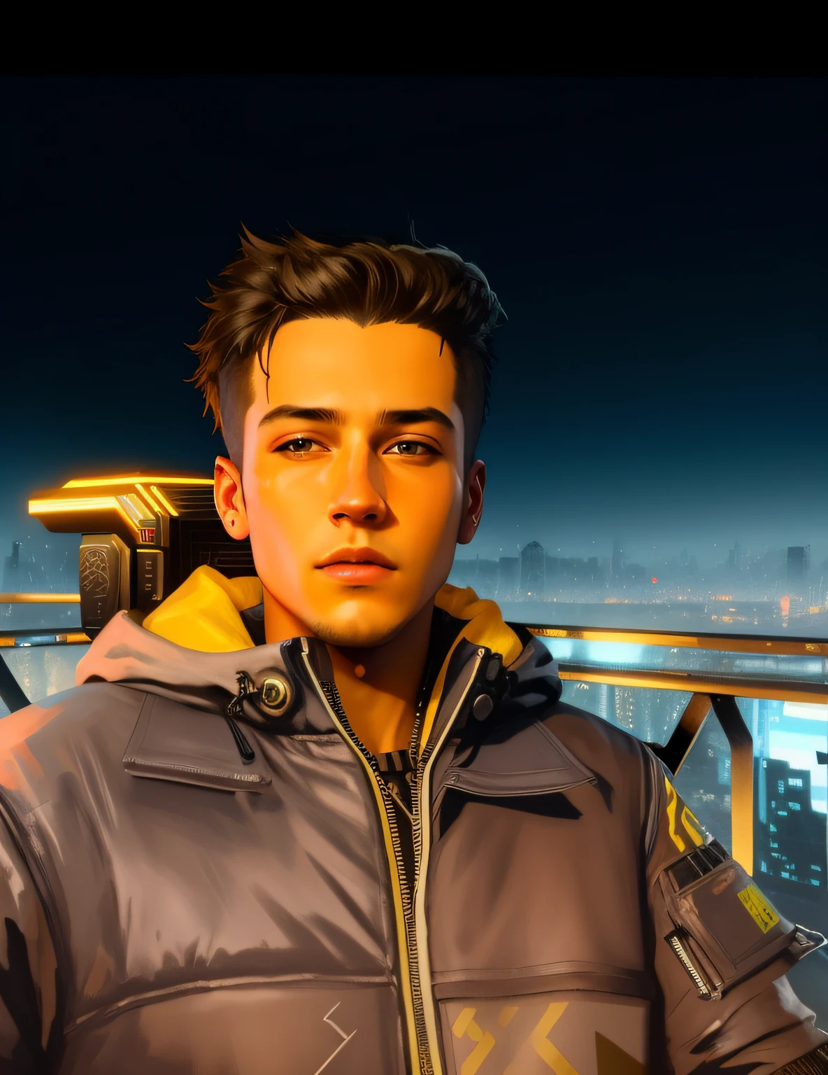 cyberpunk background, 3d, boy realistic, detailed, portrait, 8k ultra-realistic