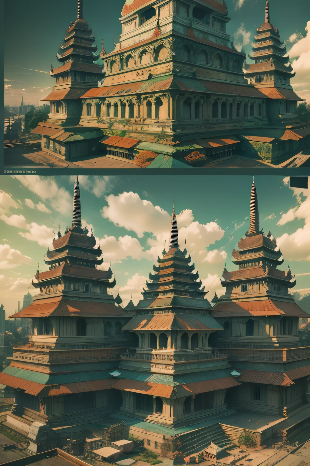 Characteristic monuments of Indonesia，independence，Empty background， drop shadow, anaglyph, stereogram, tachi-e, pov, atmospheric perspective, 8k, ccurate, best quality, UHD, 16k