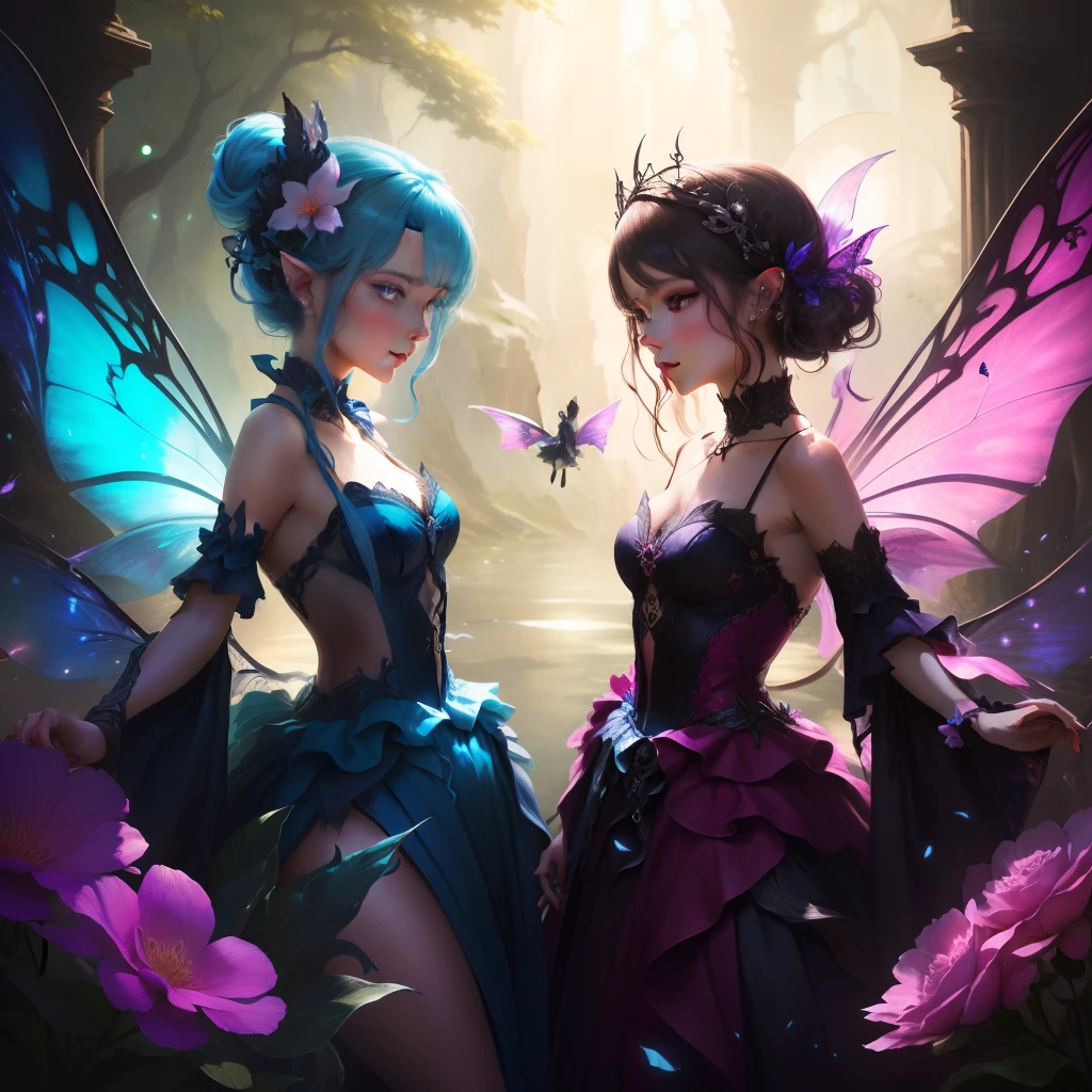 A powerful fairies fighting to each other