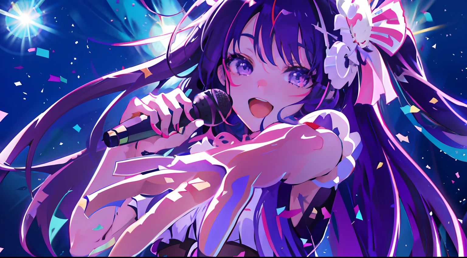 sterpiece、top-quality、8k:1.2)、(masuter piece、top-quality、8k:1.2)、 1 人、presentation、masuter piece、top-quality、Lori、10yaers old 、A girl child、very flat chest:、qulity、2girls、nsfw、(Gani crotch)、opening legs、((microphone:1.4) Intraanal:1.1)、(idol、From the stage、Colorful stage lights:1.2)、evil smile、Smaller chest 、small tits、Flutter your hair、hair between eye、black eyes、A dark-haired、((fullnude))、high-heels、Wet、perspiring、Love juice、 Bukkake、sadakage、Accurate、anus、Show off your attitude、Complete Anatomy、Full leg、Perfect Hands、Full finger、Complete Body、(random hairstyle:1.2)、Squatting、Squat、Raise your legs wide、tiptoes