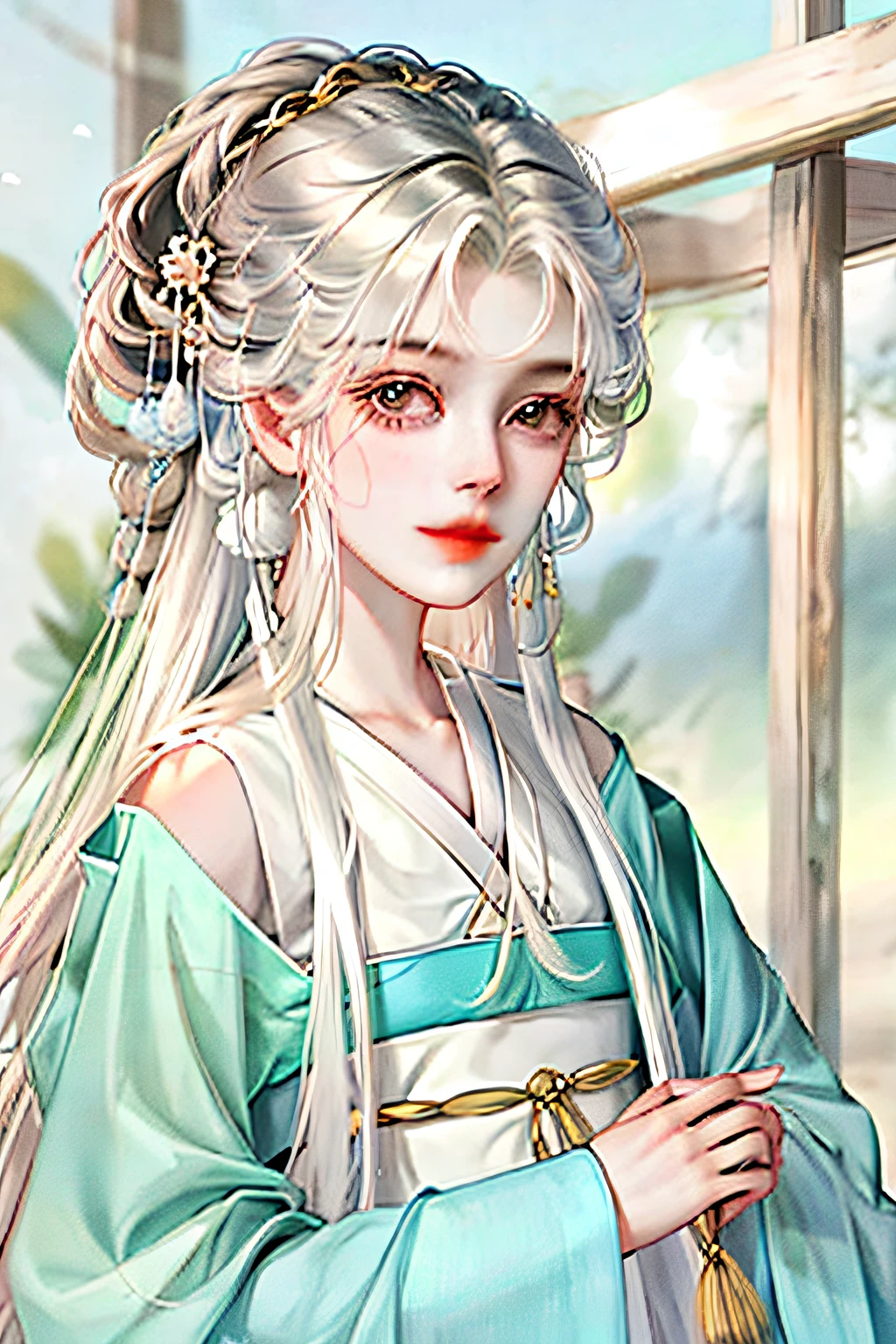 Long-haired in Hanfu